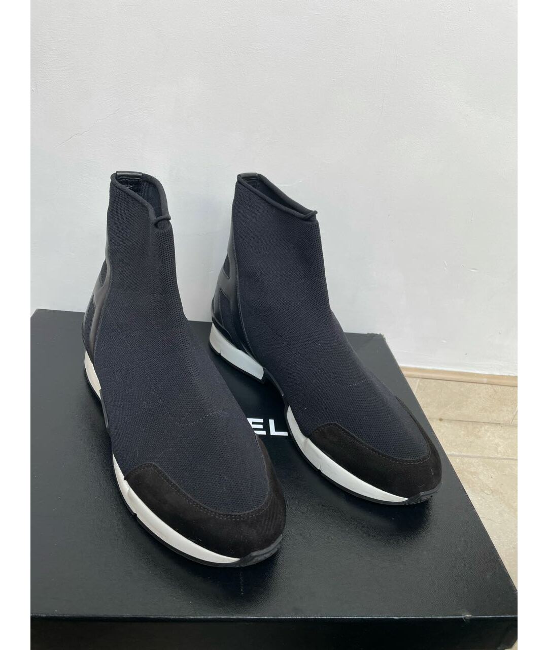 HERMES PRE-OWNED Черные текстильные ботинки, фото 2