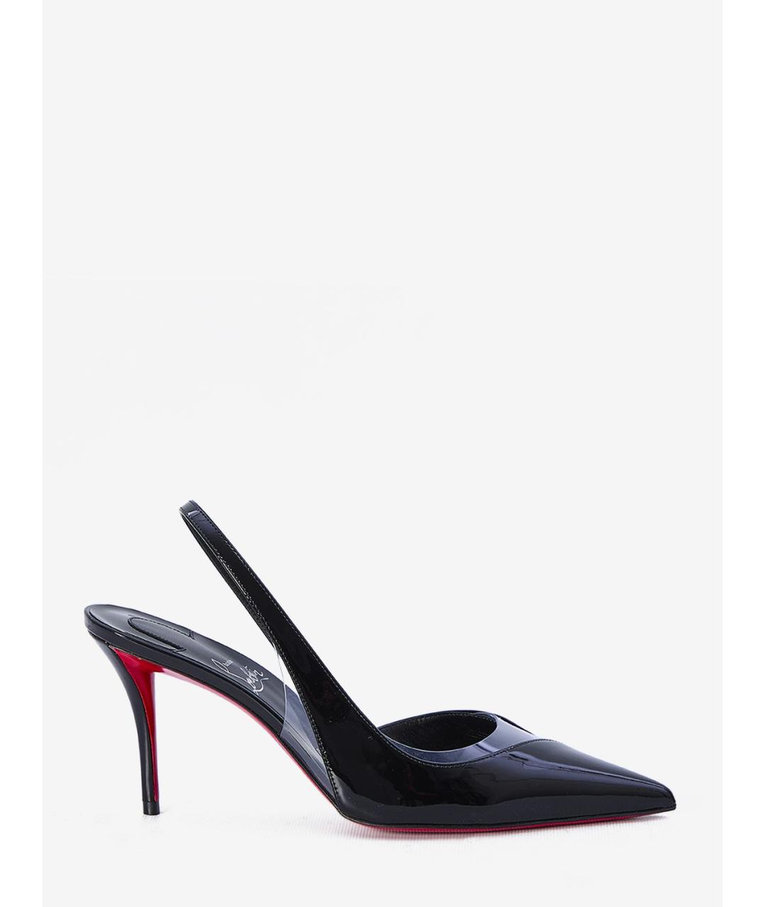 CHRISTIAN LOUBOUTIN Черные кожаные туфли, фото 2