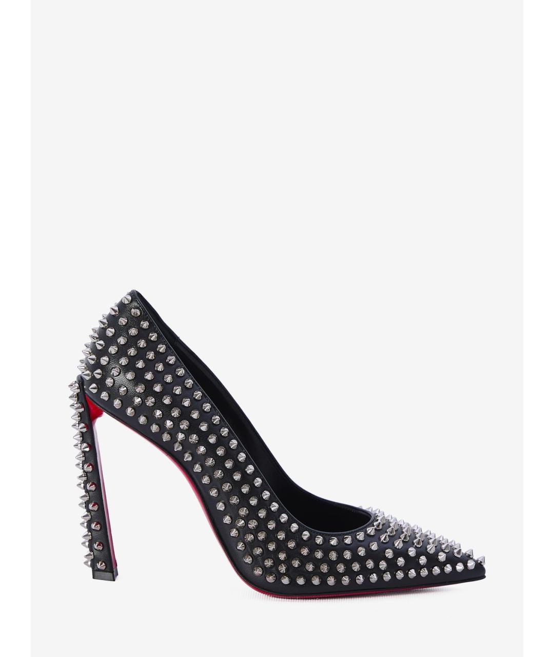 CHRISTIAN LOUBOUTIN Черные кожаные туфли, фото 5