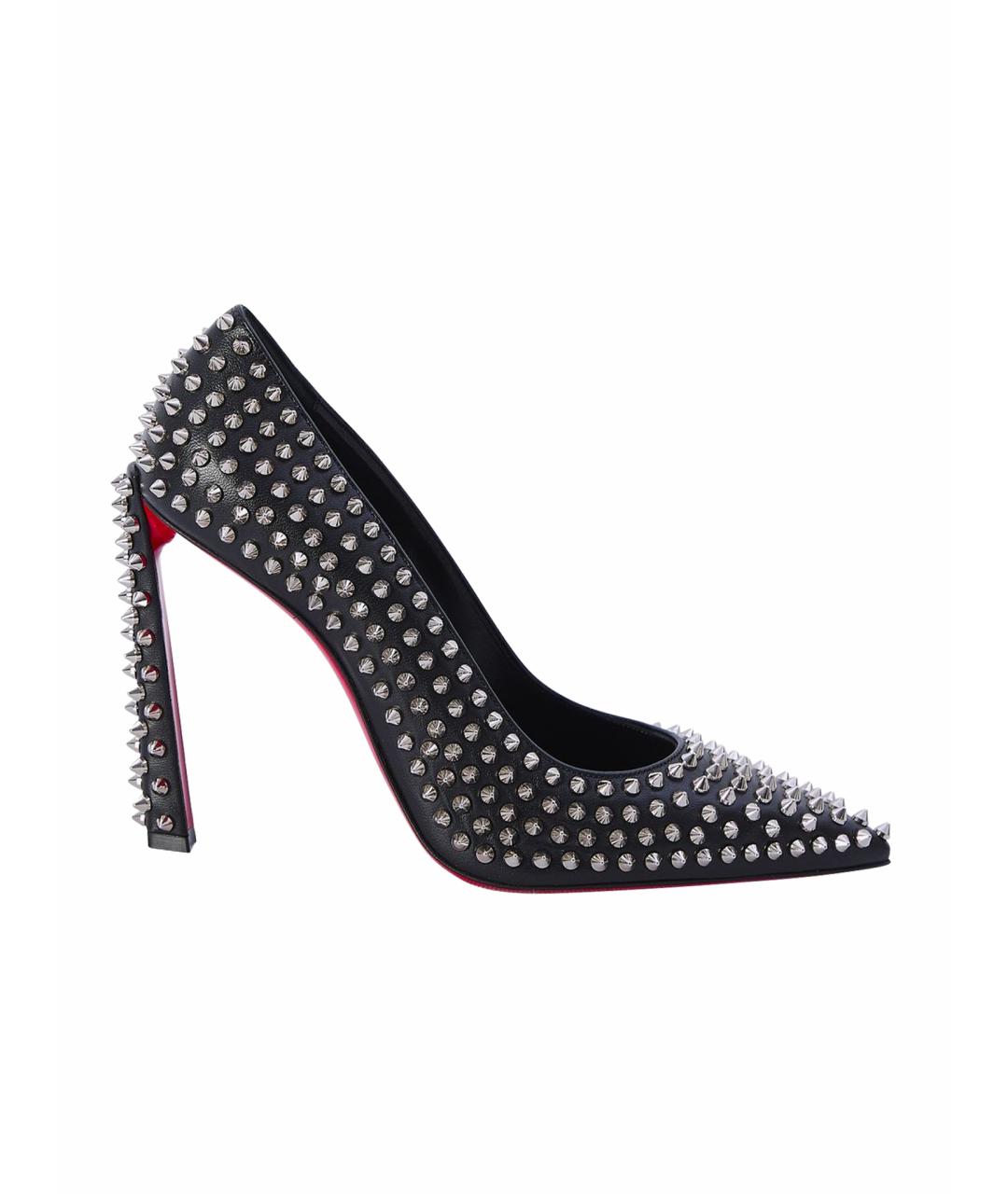 CHRISTIAN LOUBOUTIN Черные кожаные туфли, фото 1