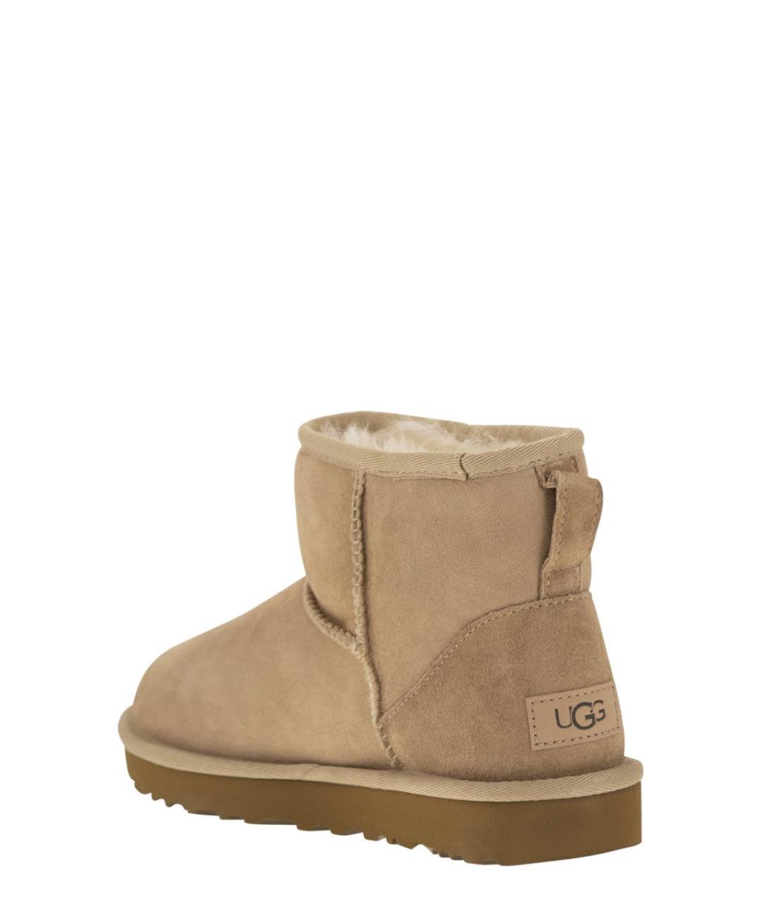 UGG AUSTRALIA Бежевые кожаные ботинки, фото 3