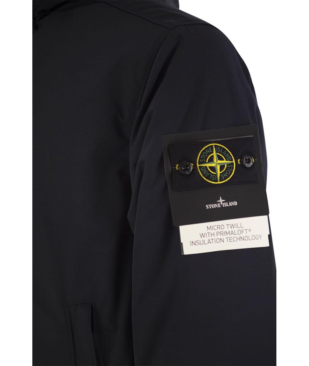 STONE ISLAND Черная полиэстеровая куртка, фото 4