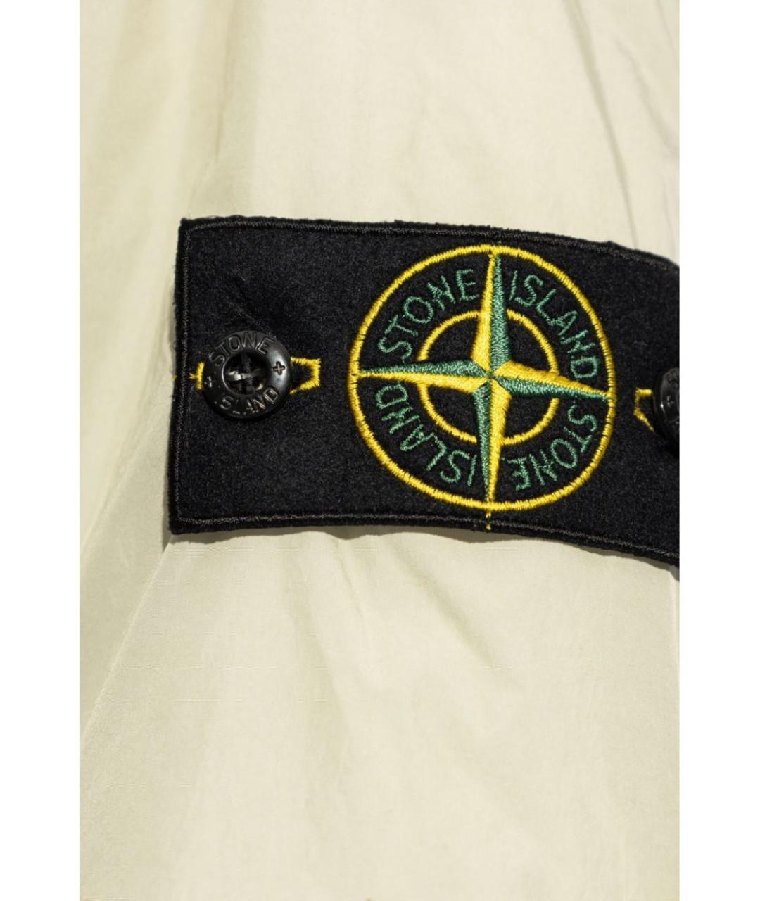 STONE ISLAND Бежевая полиамидовая куртка, фото 5