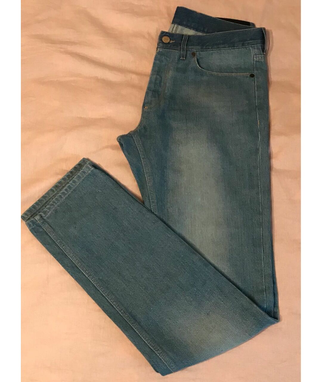 LANVIN Голубые хлопковые джинсы скинни, фото 2