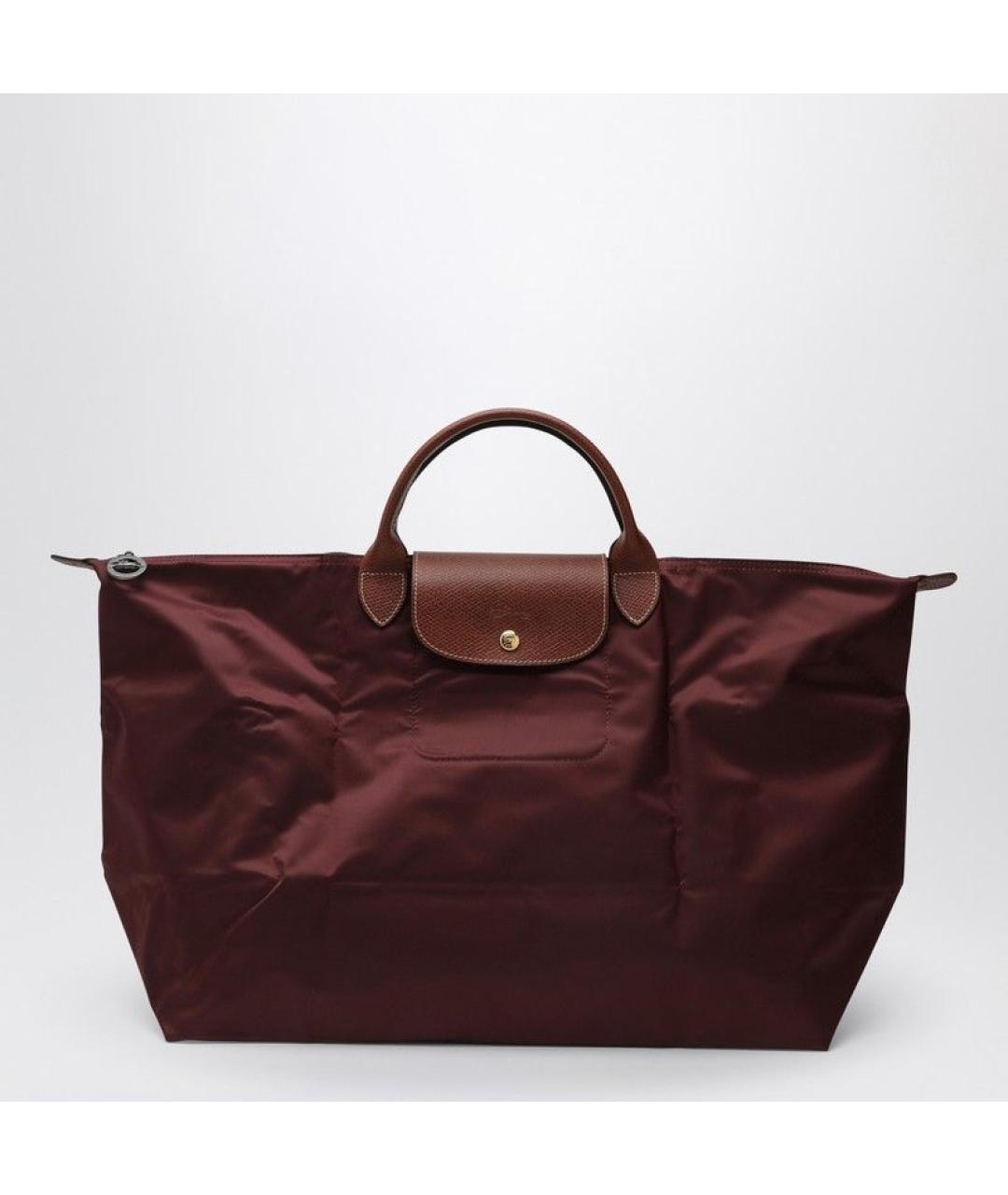 LONGCHAMP Бордовая сумка тоут, фото 3