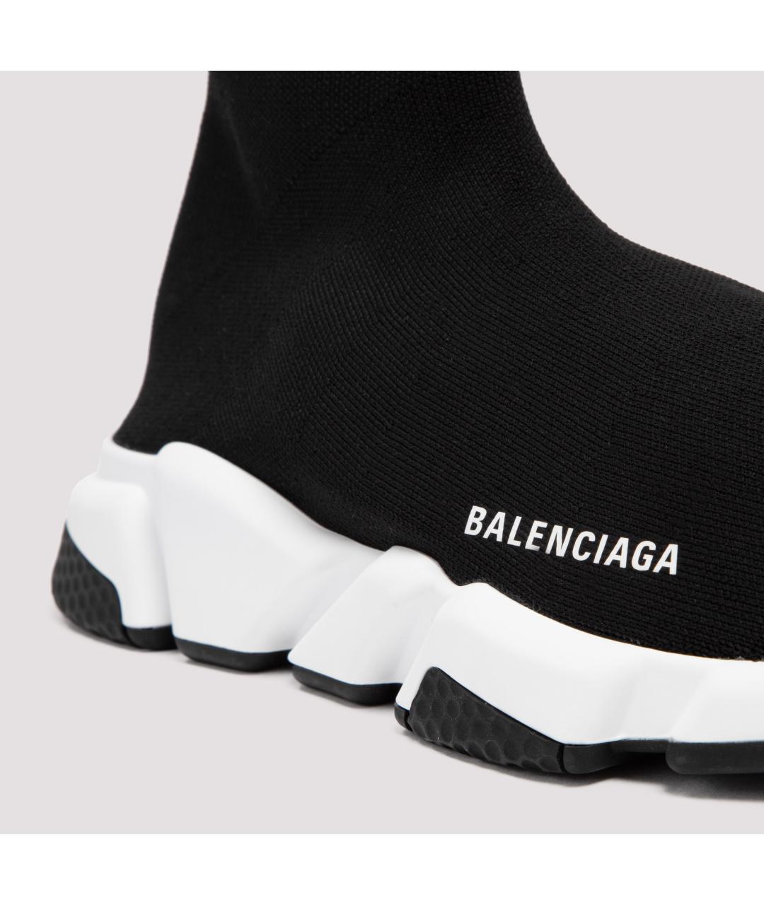 BALENCIAGA Черные синтетические высокие кроссовки / кеды, фото 5