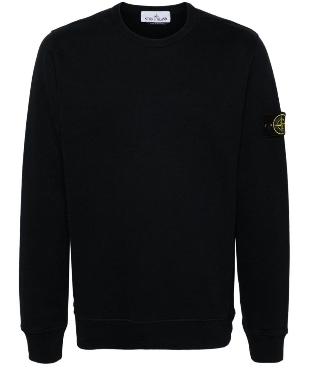 STONE ISLAND Темно-синий хлопковый джемпер / свитер, фото 1