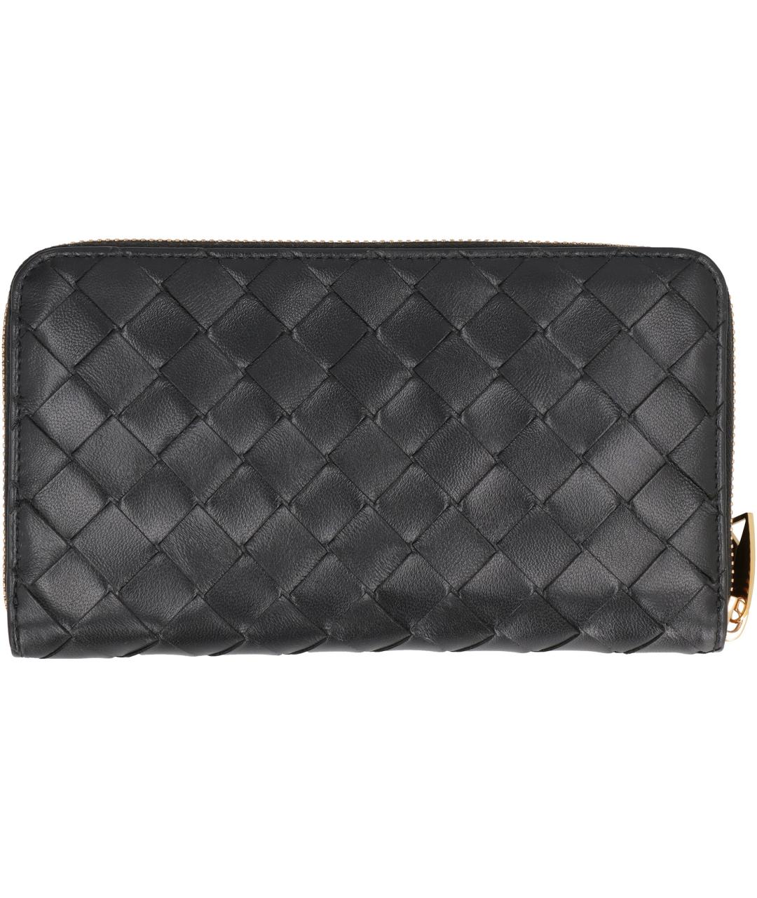 BOTTEGA VENETA Черный кожаный кошелек, фото 3