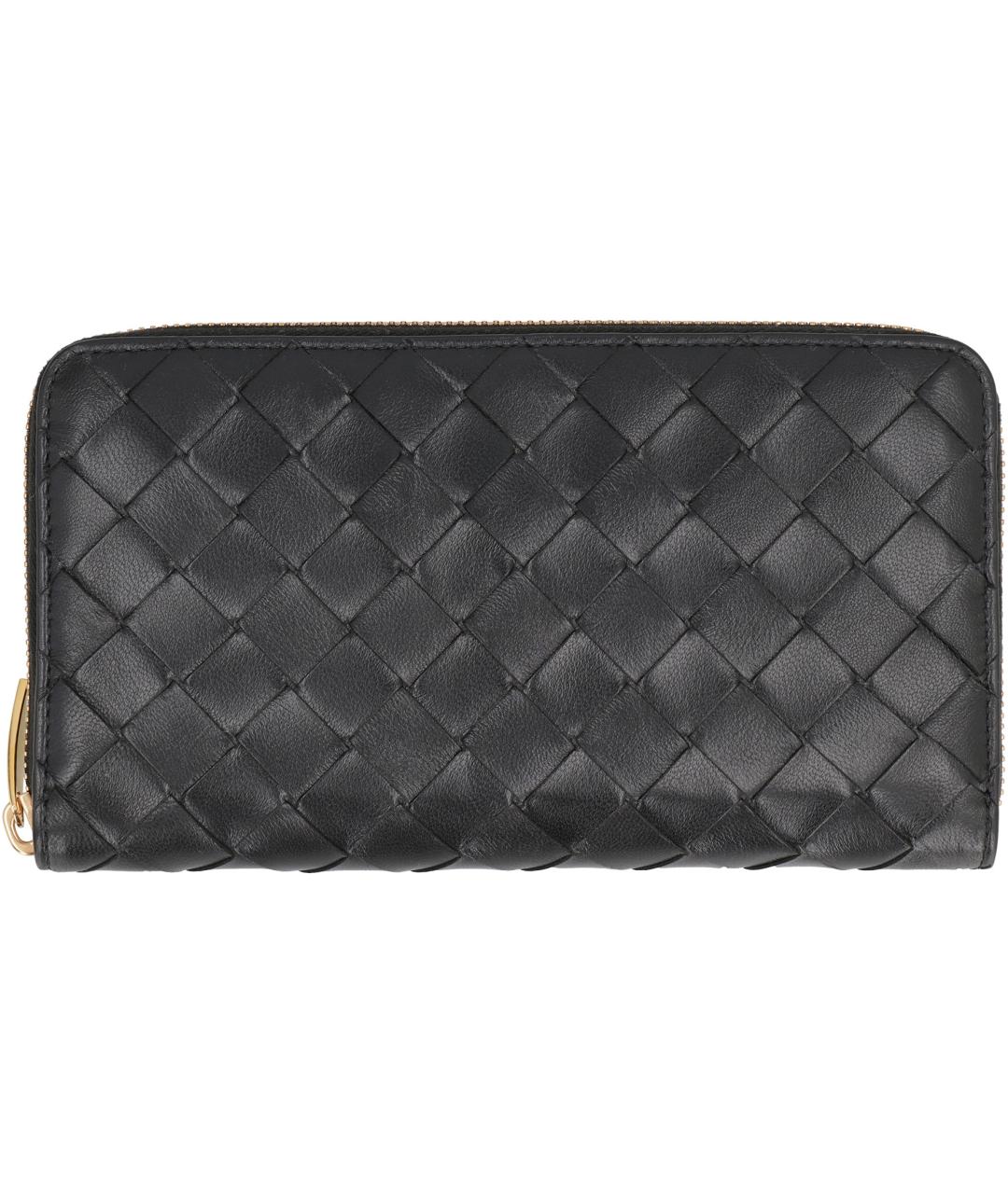 BOTTEGA VENETA Черный кожаный кошелек, фото 2