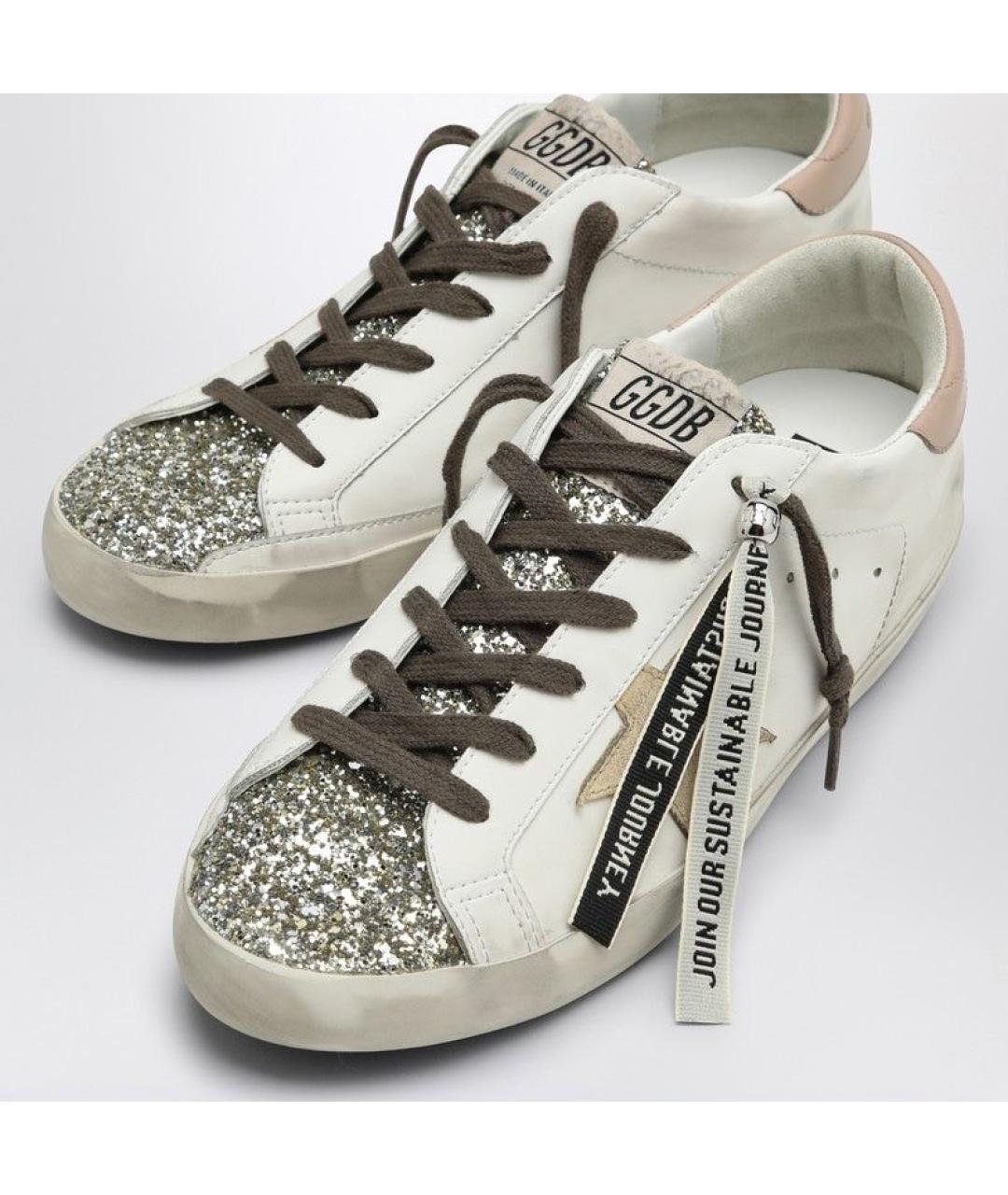 GOLDEN GOOSE DELUXE BRAND Белые текстильные кеды, фото 5