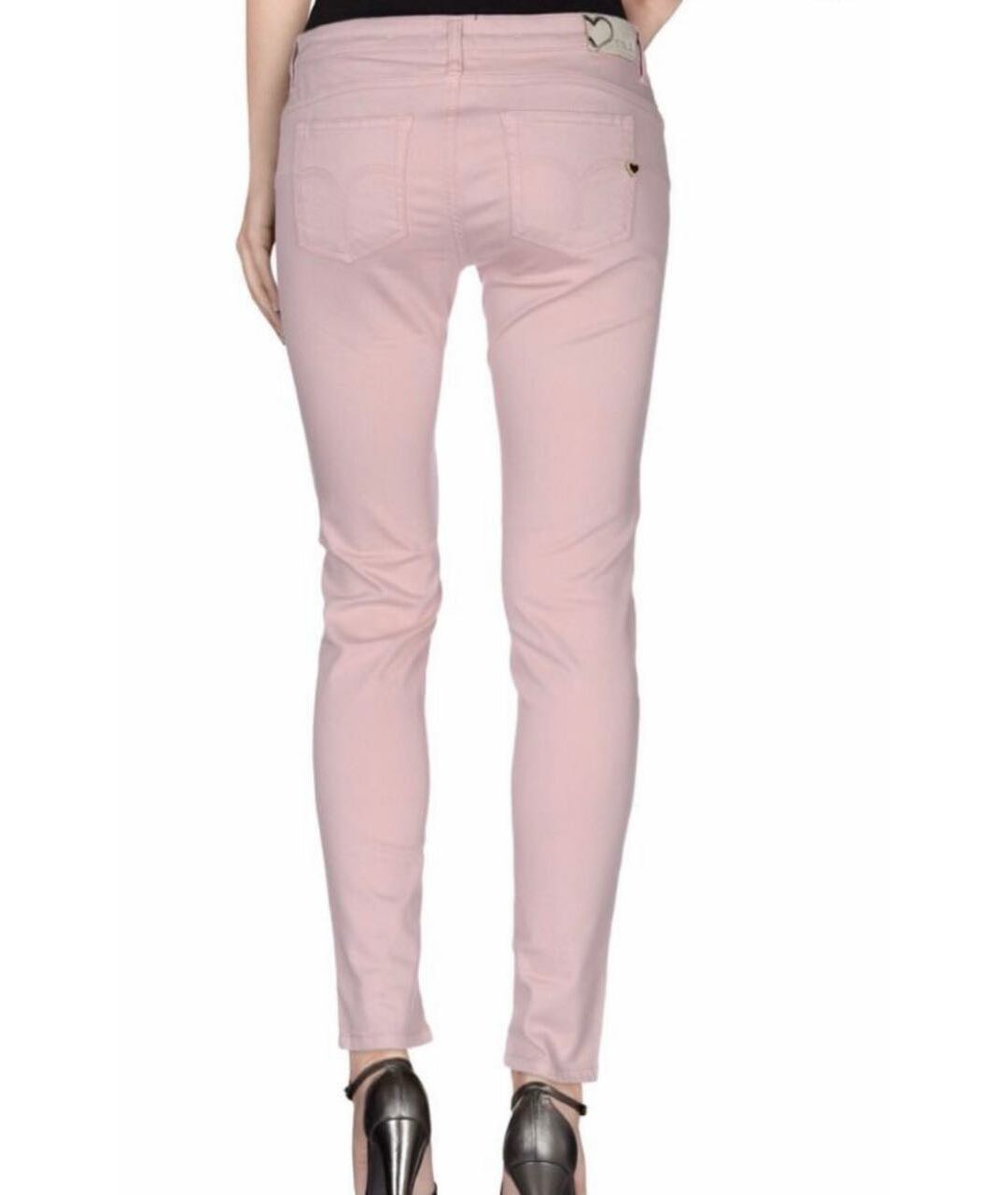 TWIN-SET Розовые хлопковые джинсы слим, фото 7