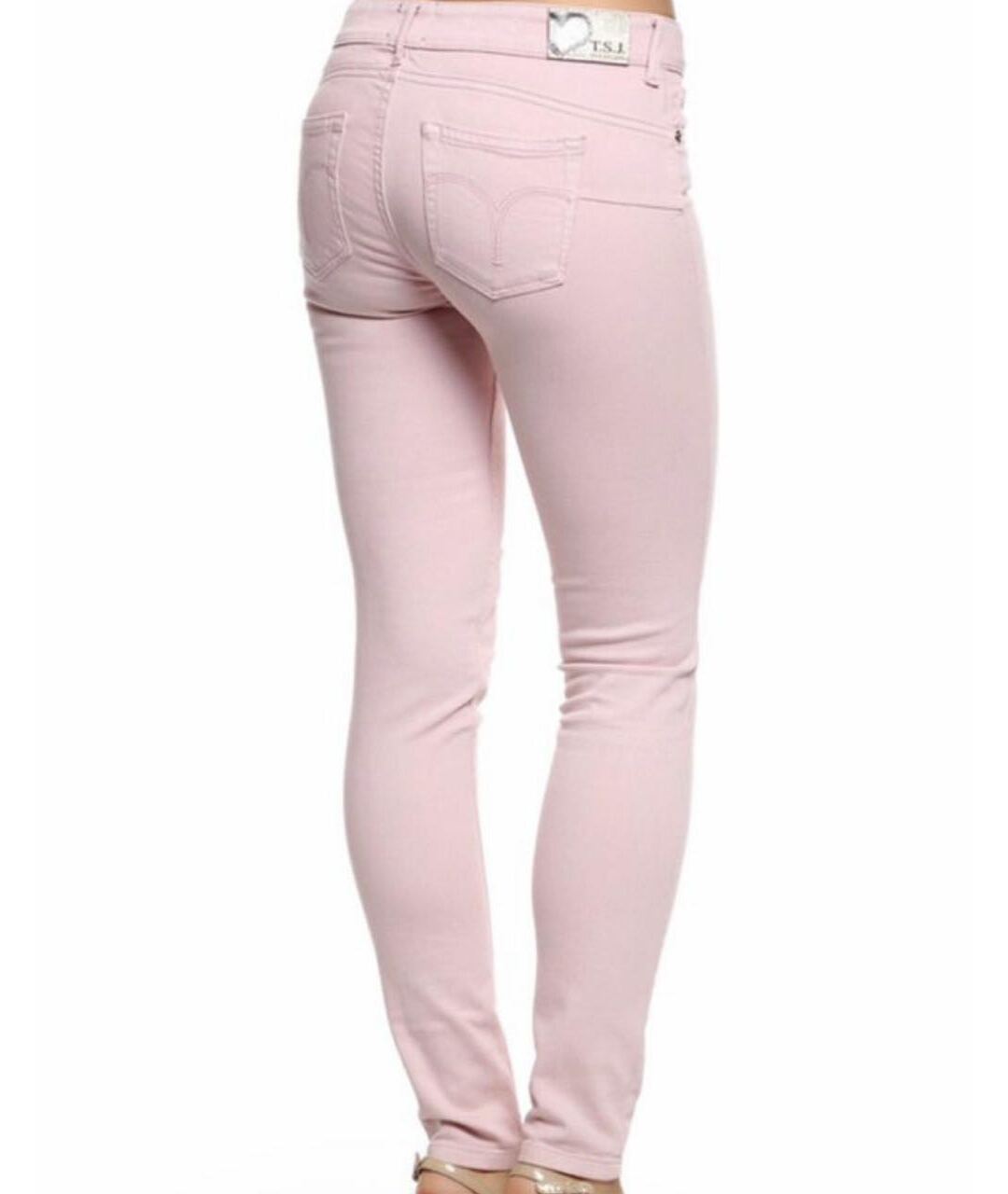 TWIN-SET Розовые хлопковые джинсы слим, фото 3