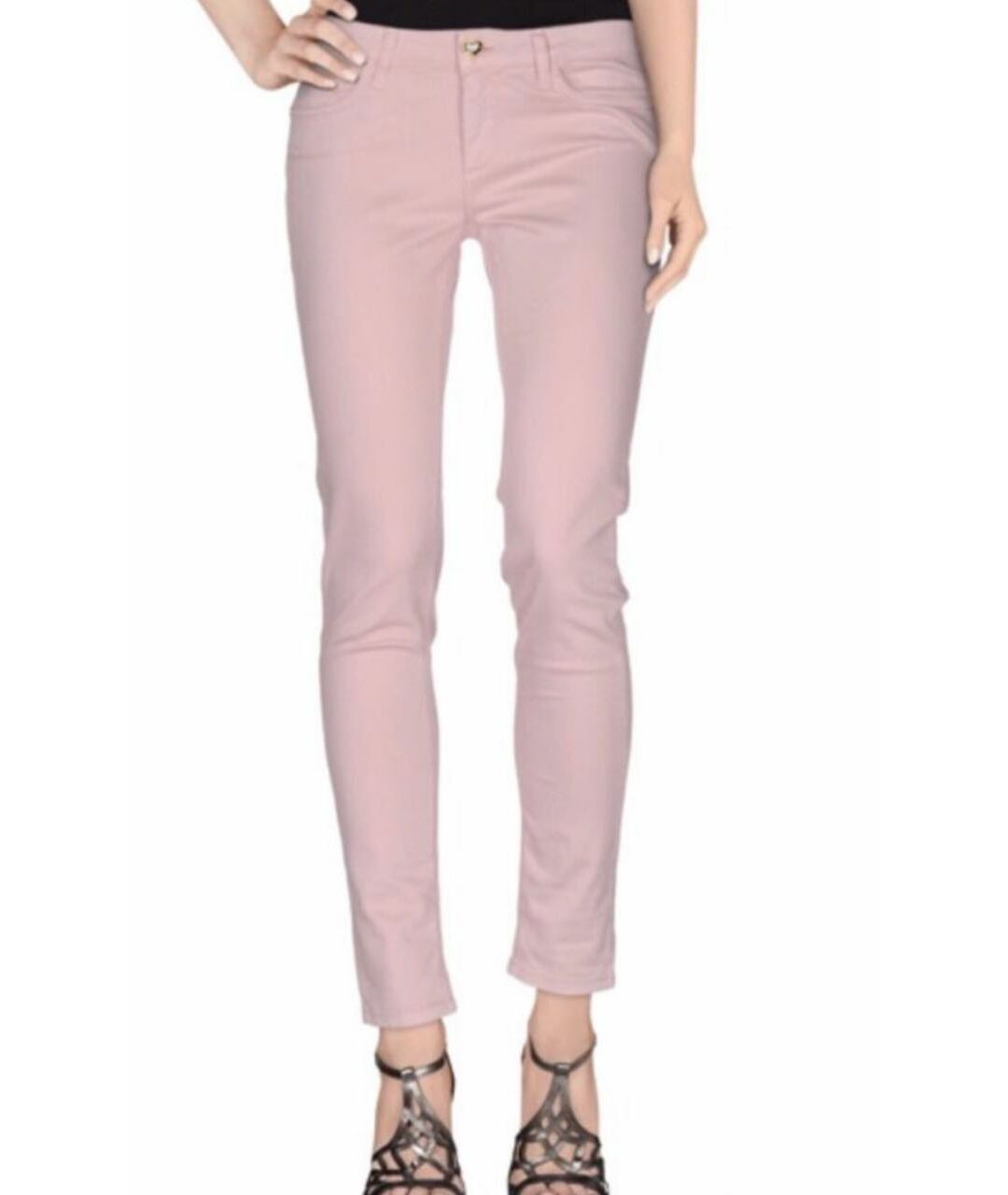 TWIN-SET Розовые хлопковые джинсы слим, фото 8