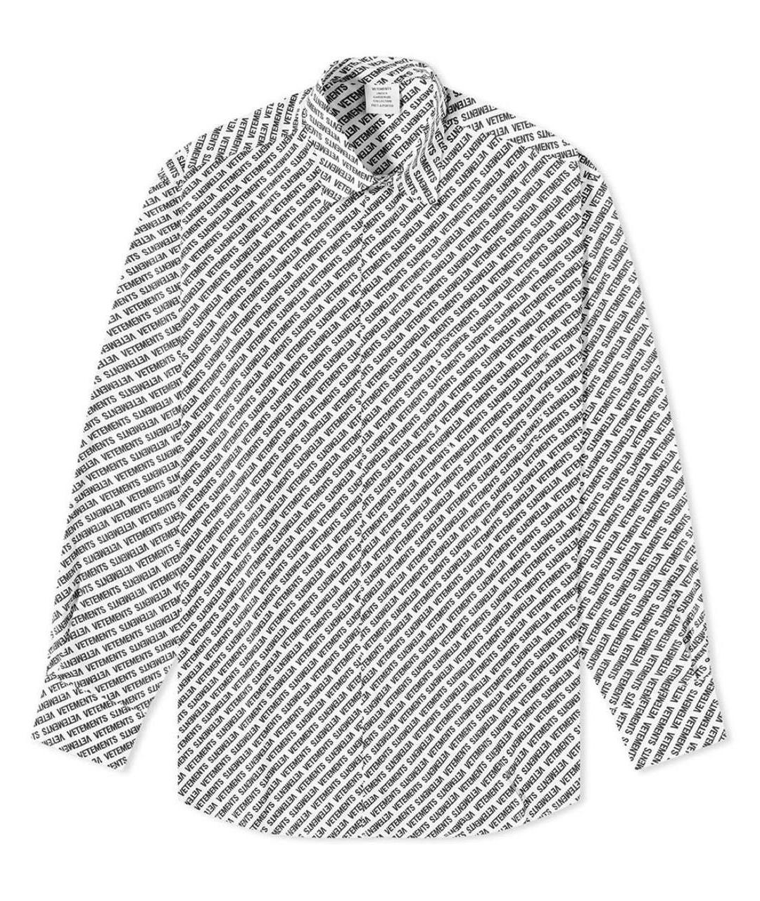 VETEMENTS Белая хлопковая рубашка, фото 1