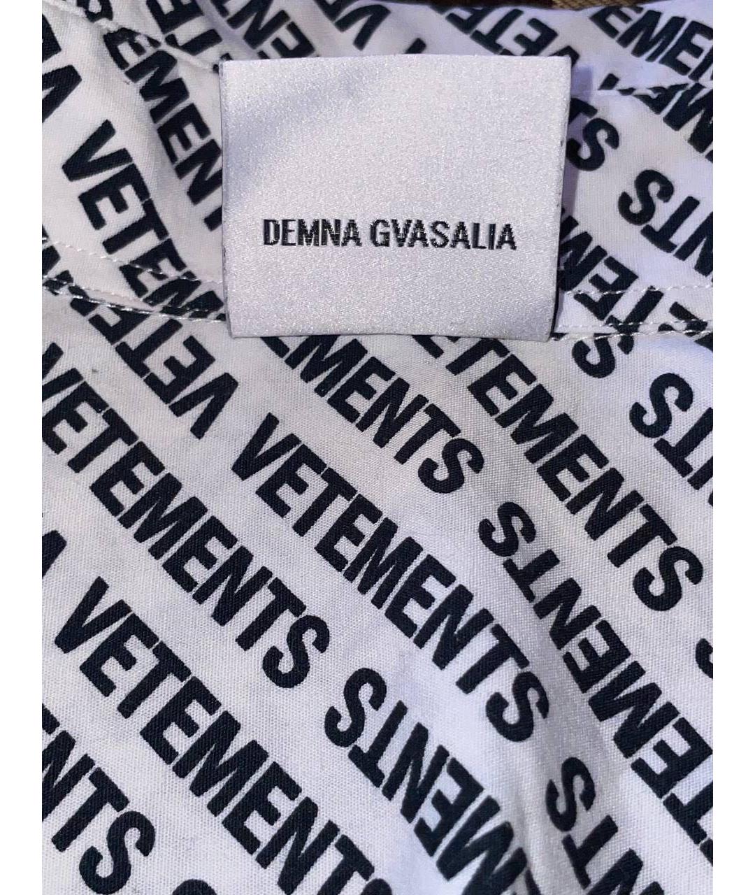 VETEMENTS Белая хлопковая рубашка, фото 3