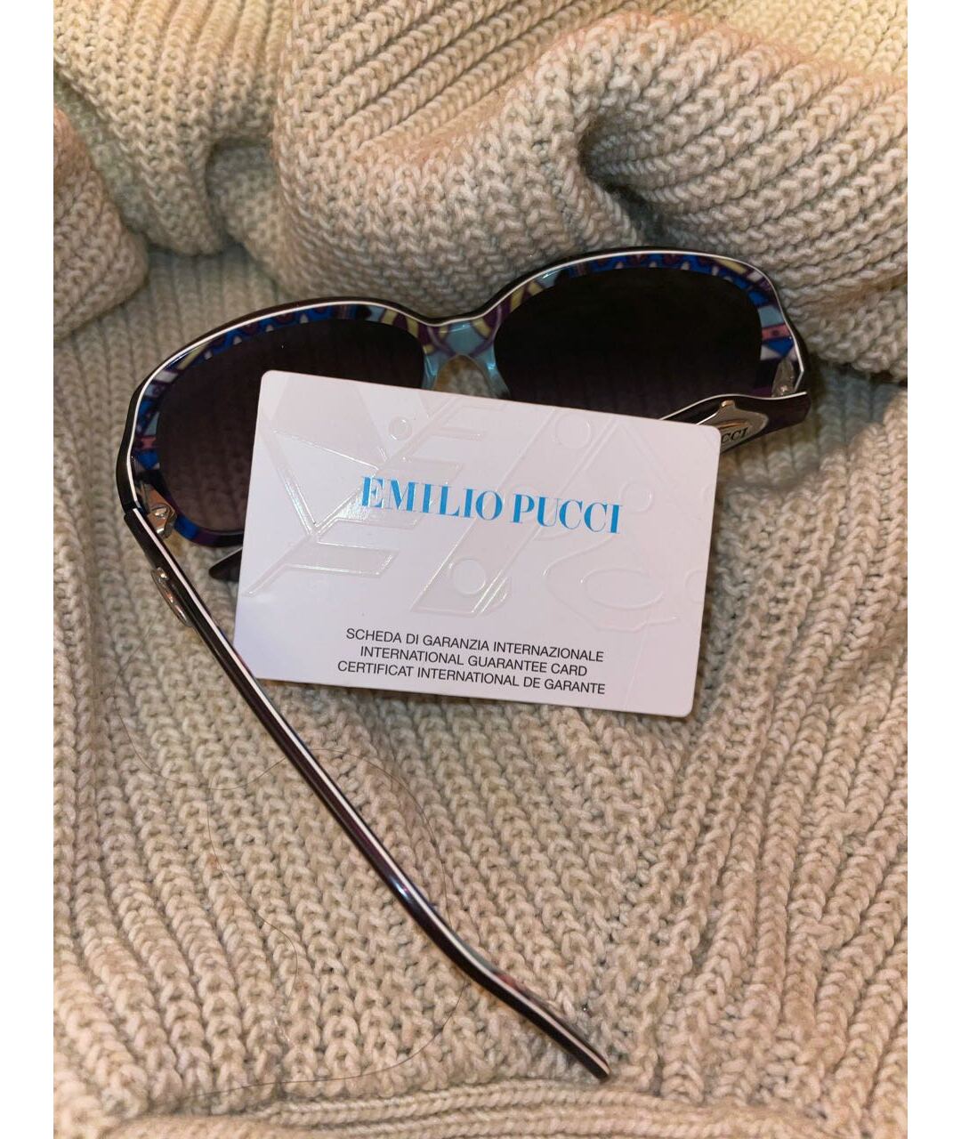 EMILIO PUCCI Фиолетовые пластиковые солнцезащитные очки, фото 5