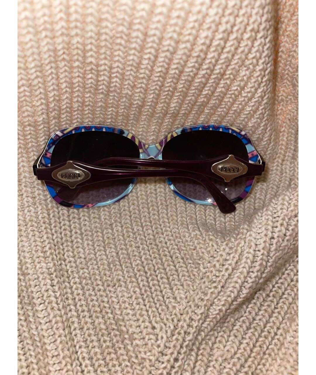 EMILIO PUCCI Фиолетовые пластиковые солнцезащитные очки, фото 2