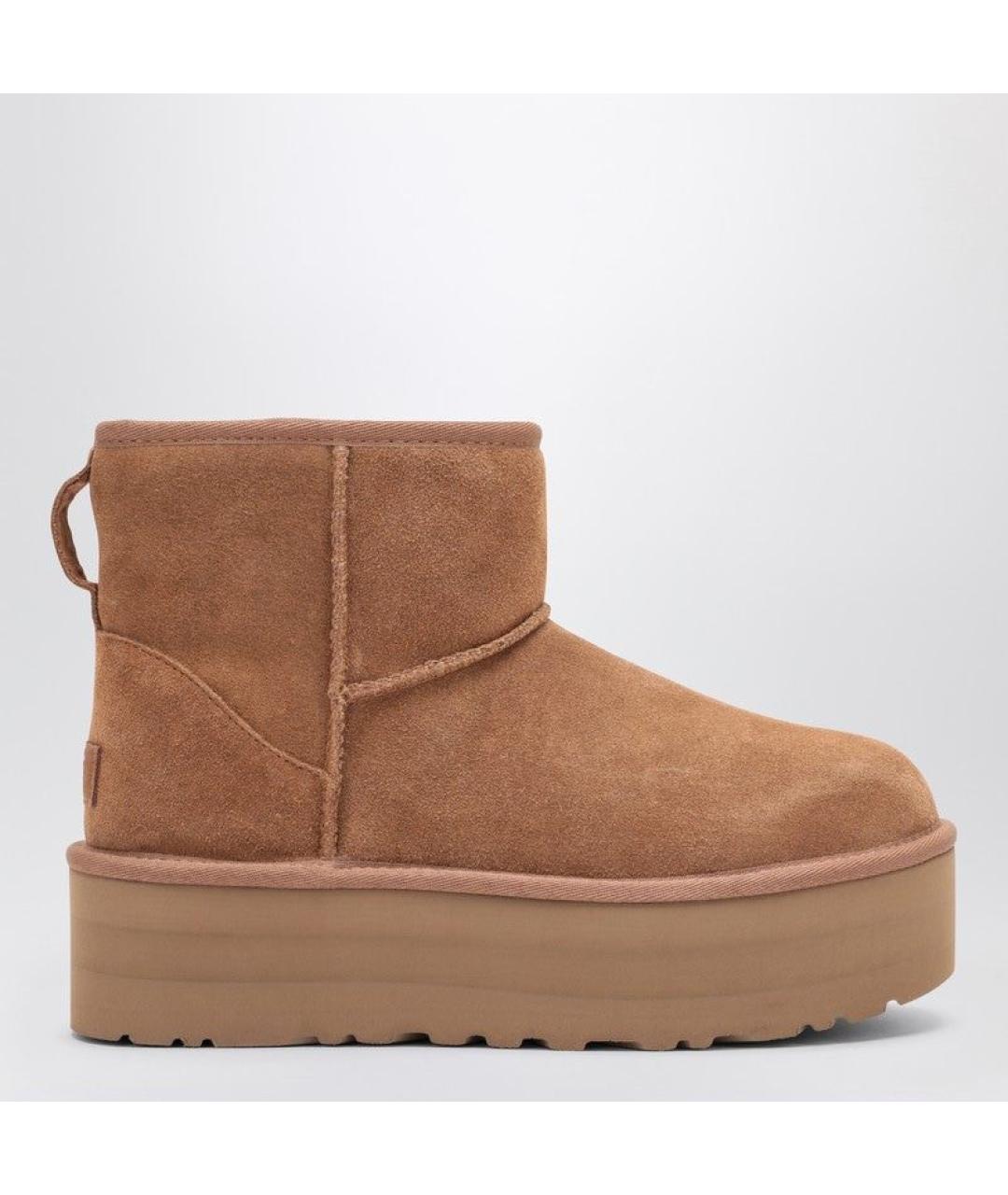 UGG AUSTRALIA Коричневые кожаные ботинки, фото 6