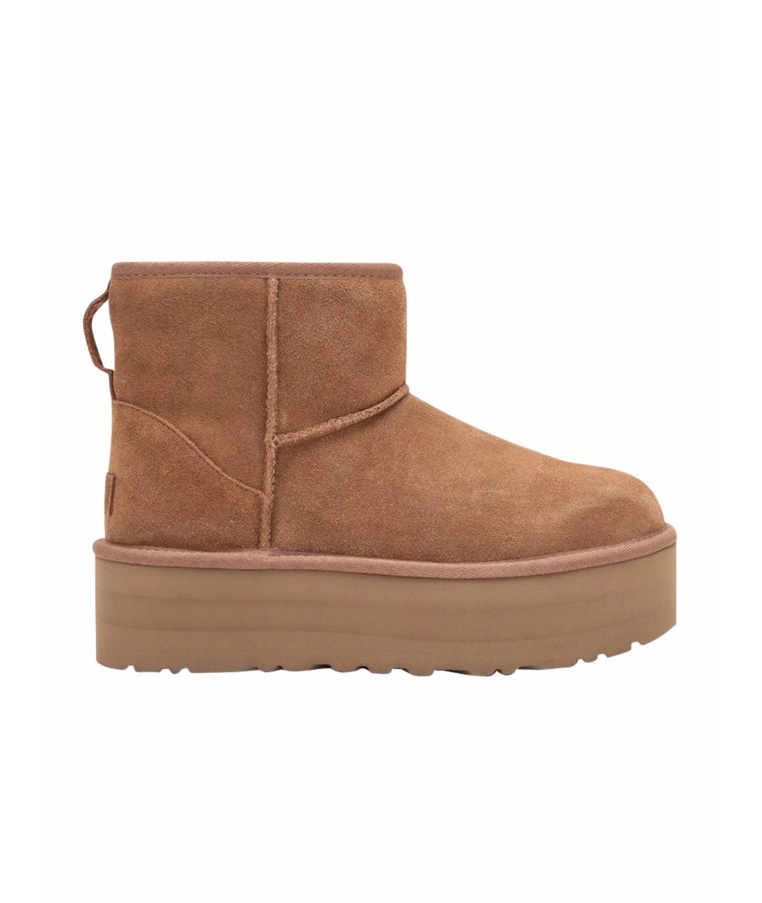 UGG AUSTRALIA Коричневые кожаные ботинки, фото 1