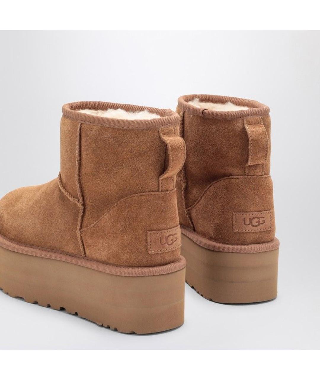 UGG AUSTRALIA Коричневые кожаные ботинки, фото 5