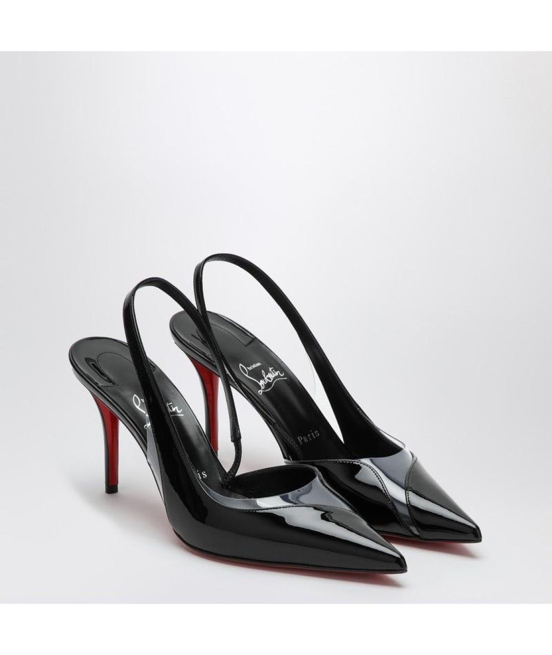 CHRISTIAN LOUBOUTIN Черные кожаные туфли, фото 2