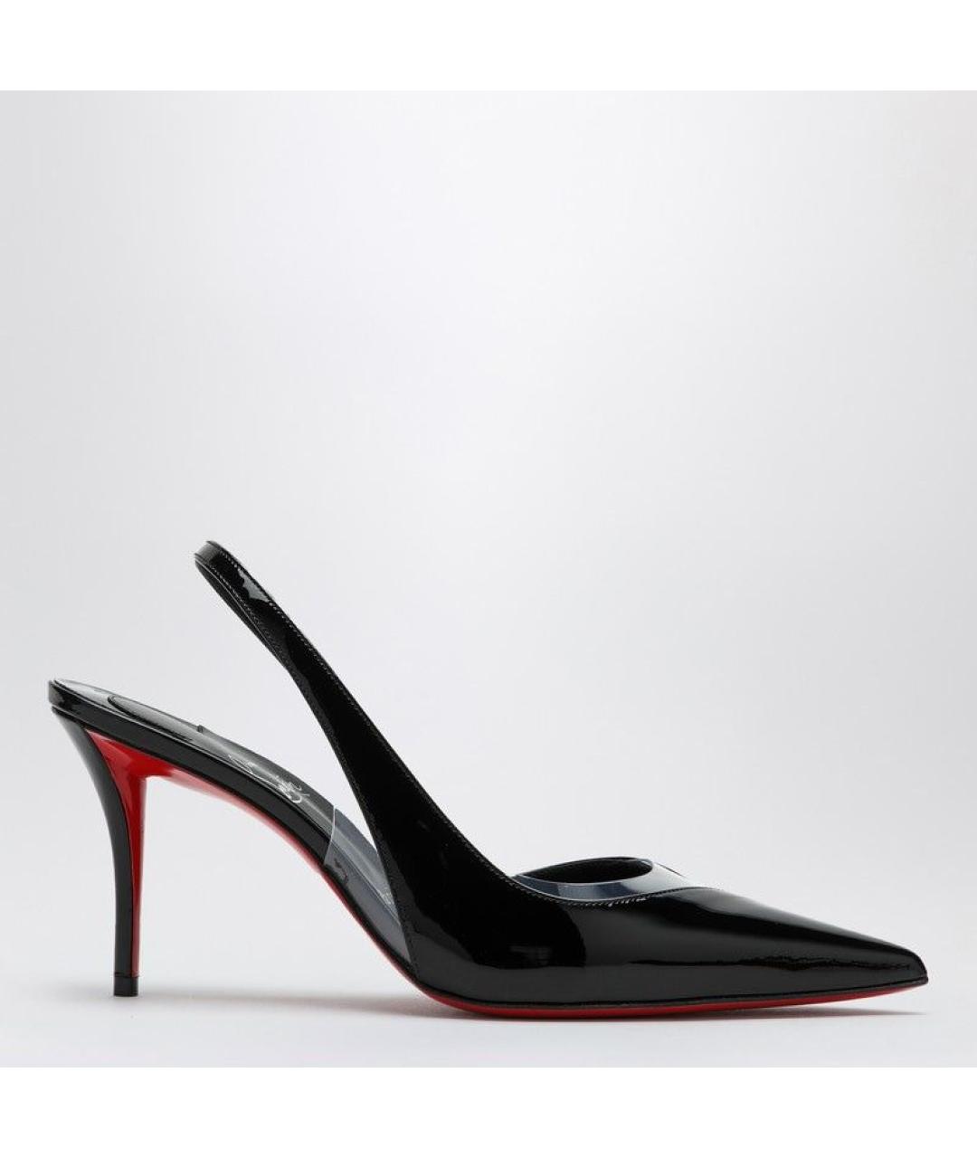 CHRISTIAN LOUBOUTIN Черные кожаные туфли, фото 3