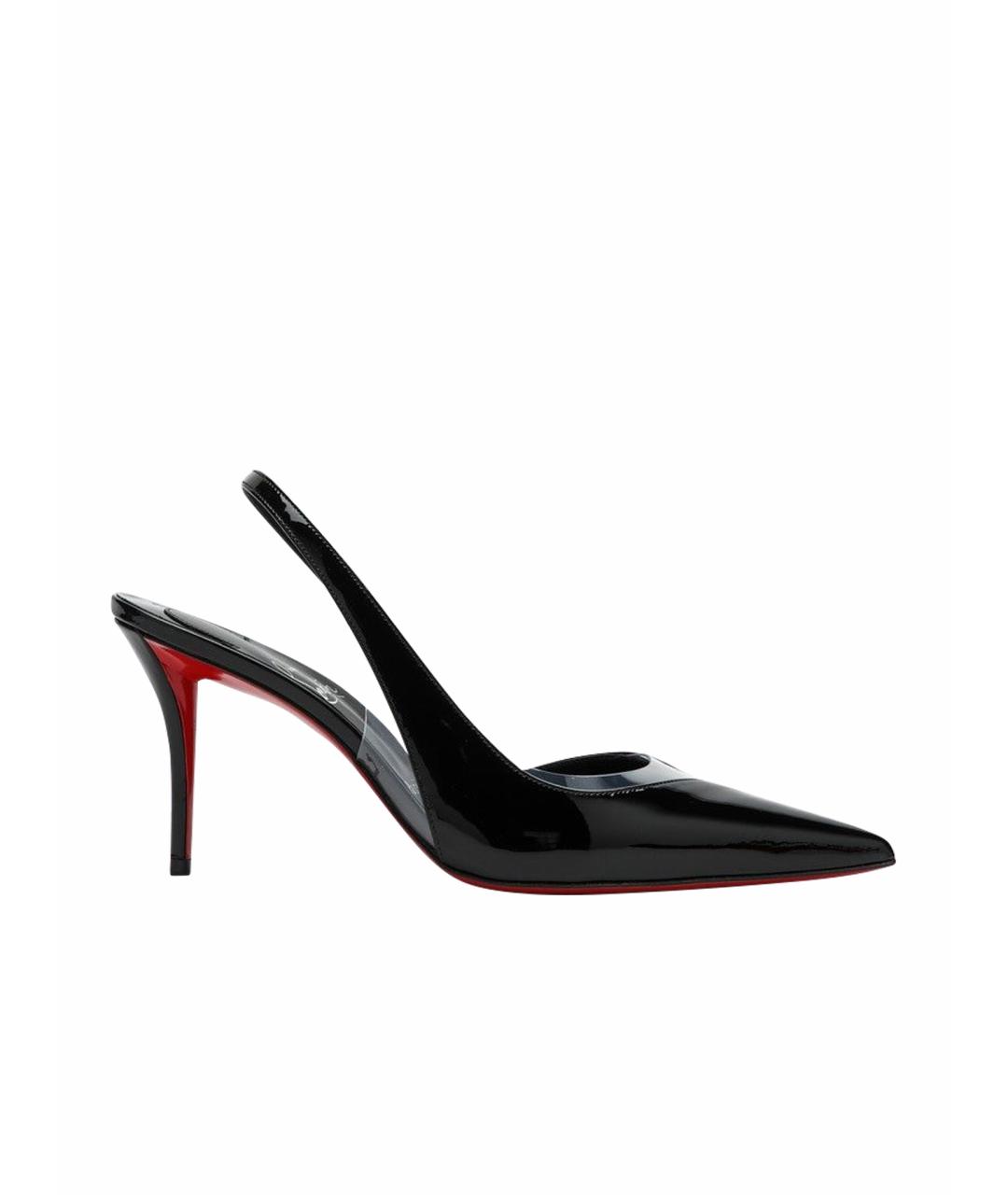 CHRISTIAN LOUBOUTIN Черные кожаные туфли, фото 1