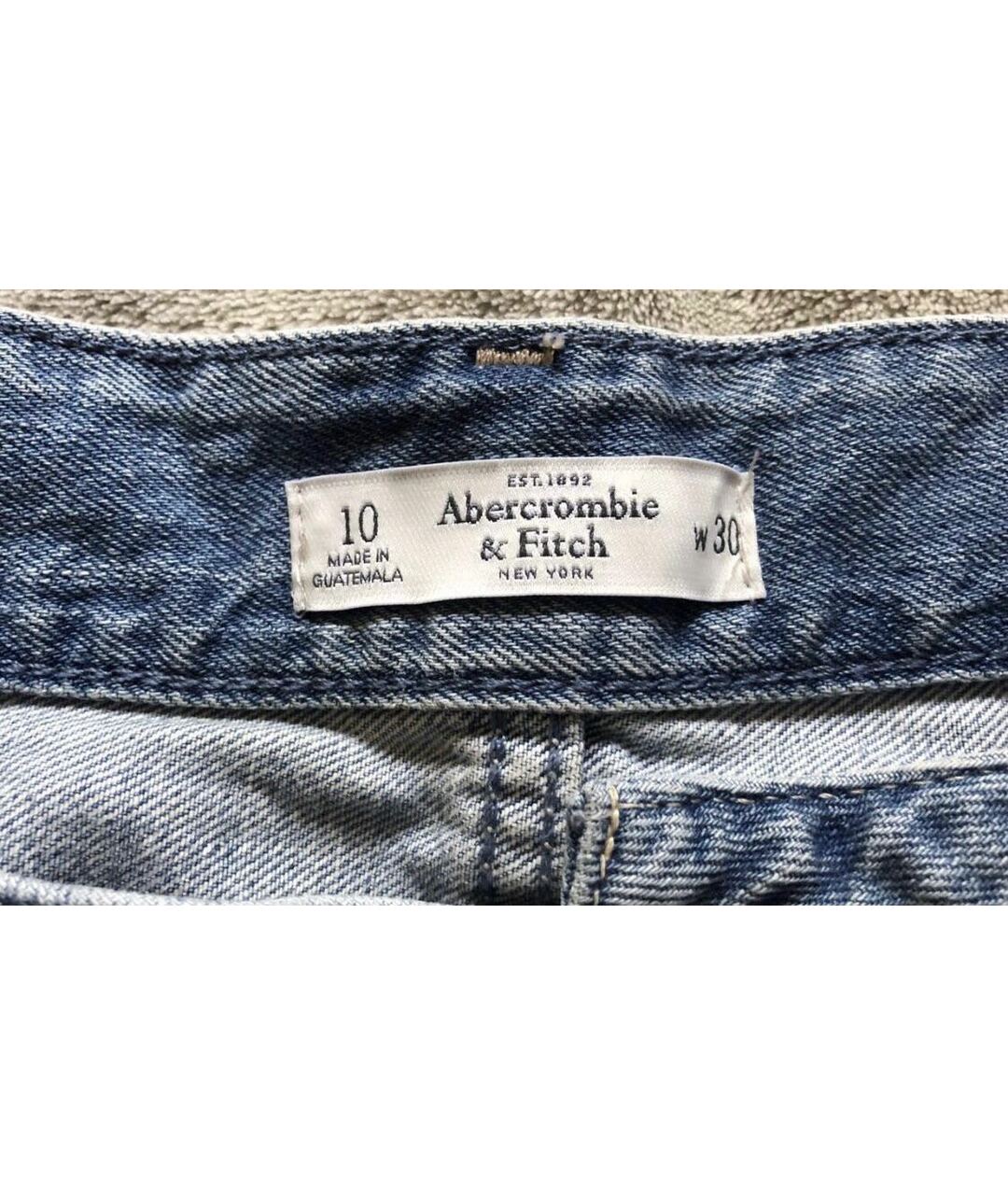 ABERCROMBIE AND FITCH Голубые хлопковые шорты, фото 3