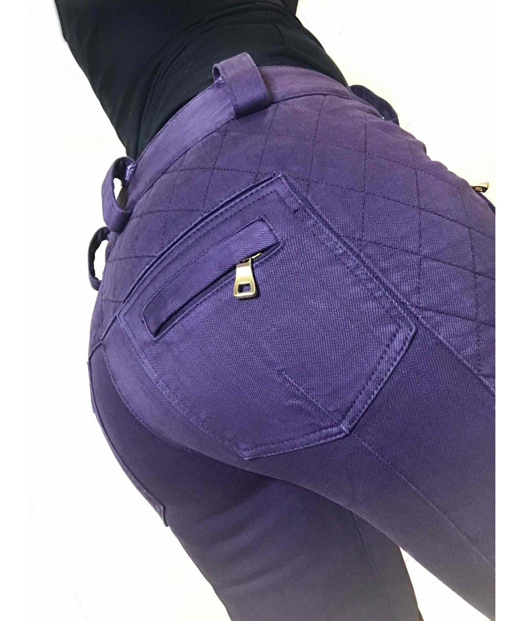 BALMAIN Фиолетовые джинсы слим, фото 5