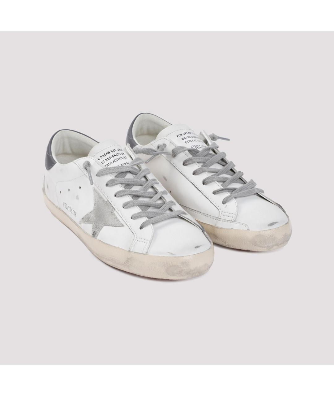 GOLDEN GOOSE DELUXE BRAND Белые кожаные низкие кроссовки / кеды, фото 4