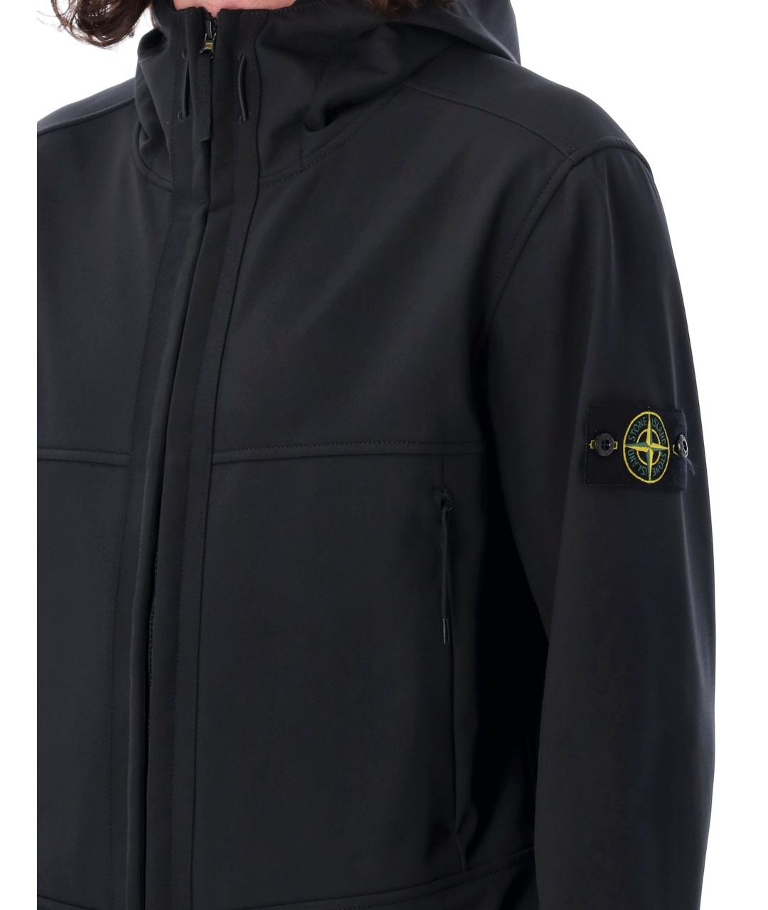 STONE ISLAND Черная полиэстеровая куртка, фото 4