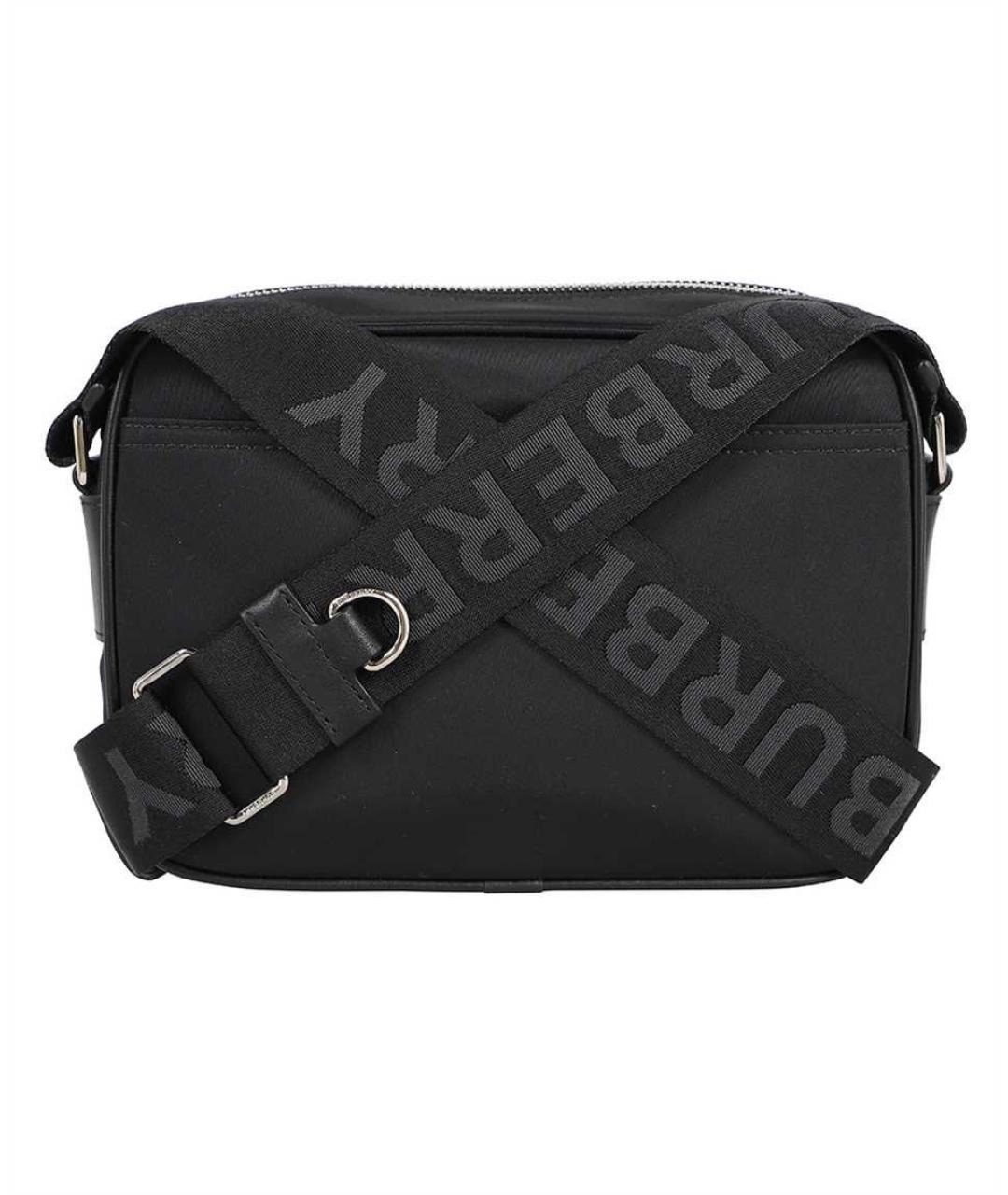 BURBERRY Черная кожаная сумка на плечо, фото 2