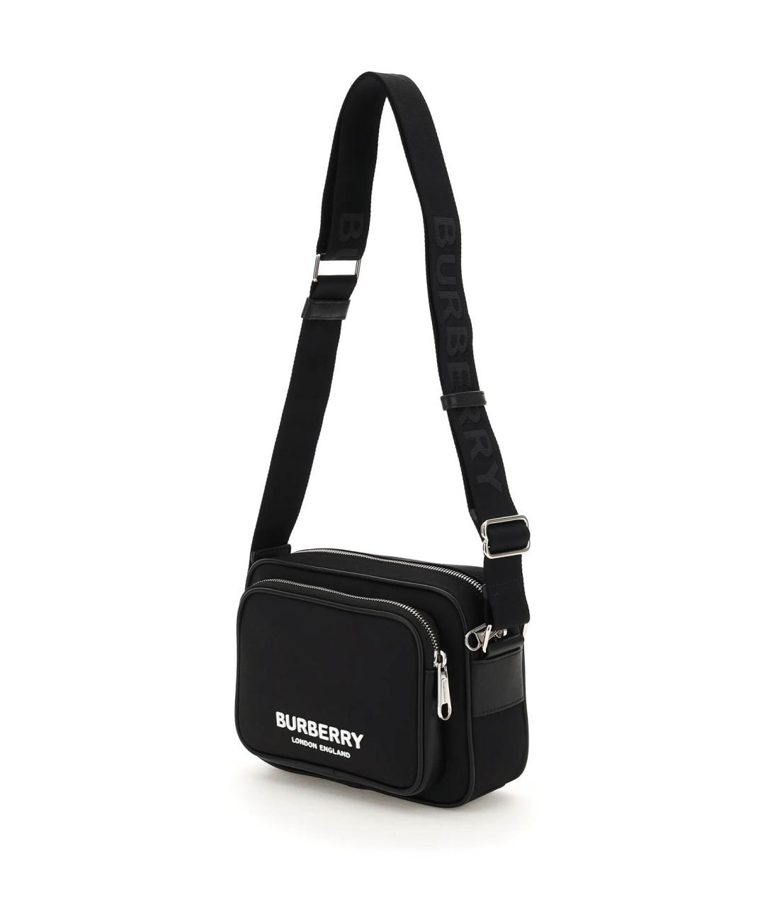 BURBERRY Черная кожаная сумка на плечо, фото 4