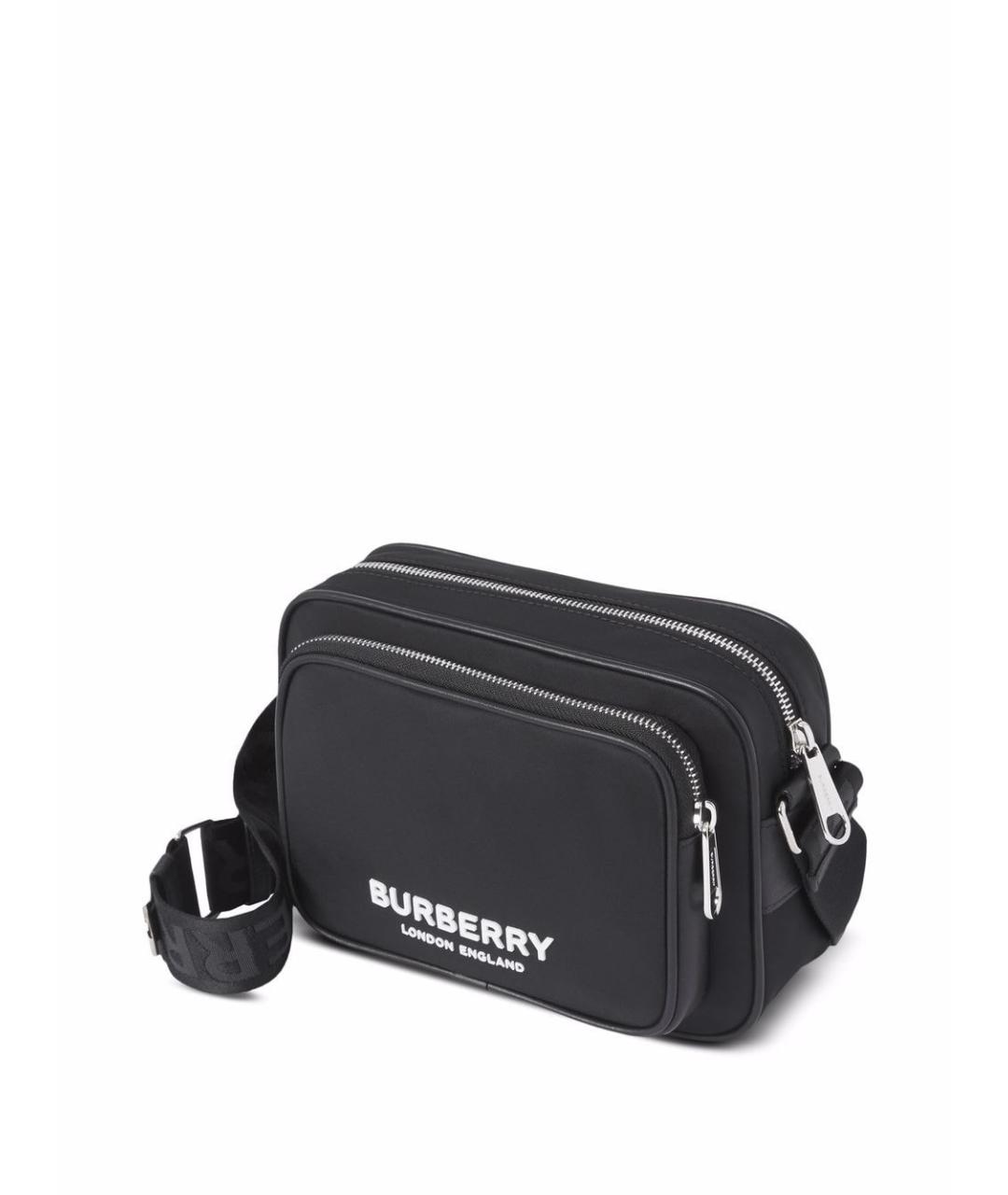 BURBERRY Черная кожаная сумка на плечо, фото 5