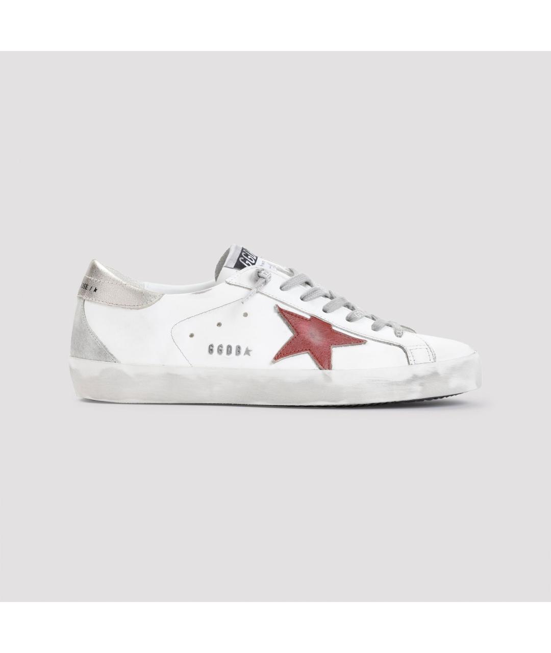 GOLDEN GOOSE DELUXE BRAND Белые кожаные низкие кроссовки / кеды, фото 2