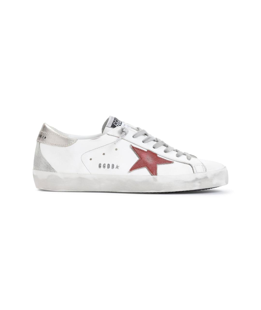 GOLDEN GOOSE DELUXE BRAND Белые кожаные низкие кроссовки / кеды, фото 1