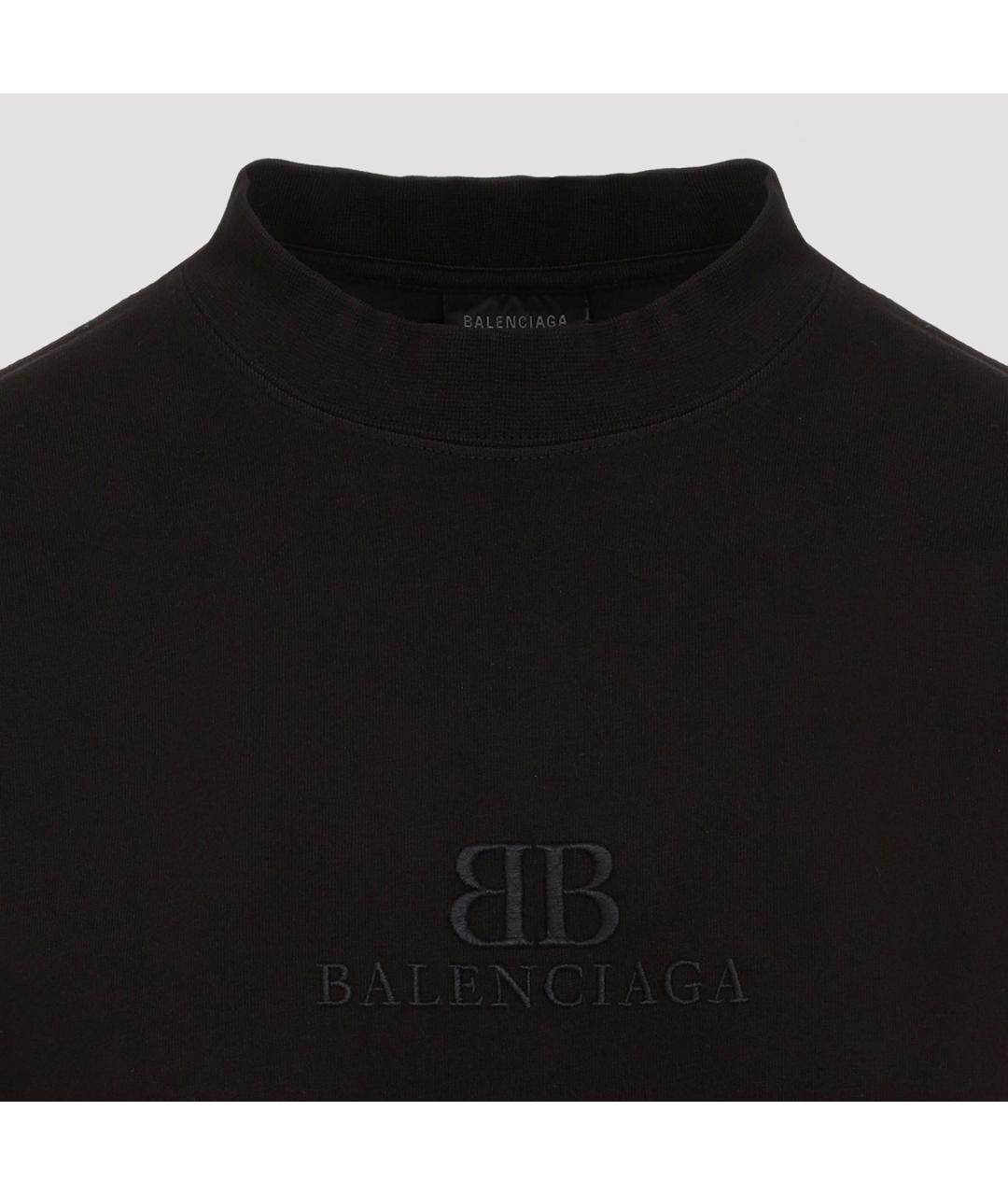 BALENCIAGA Черная футболка, фото 4