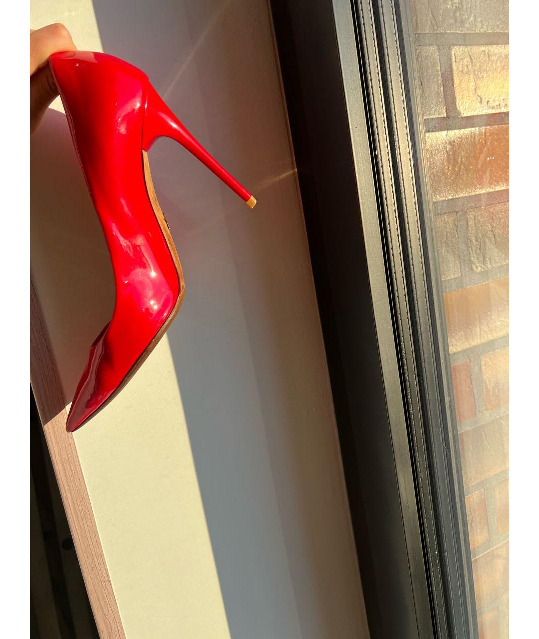 CHRISTIAN DIOR Красные туфли из лакированной кожи, фото 4