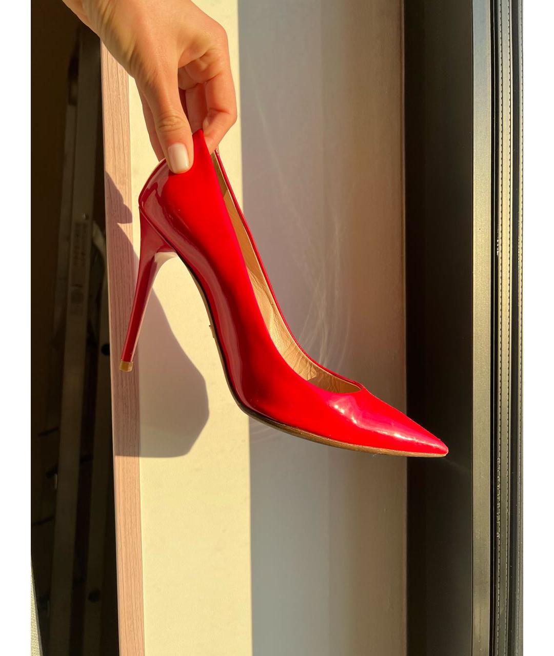 CHRISTIAN DIOR Красные туфли из лакированной кожи, фото 3