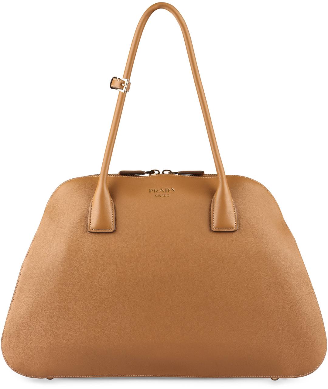 PRADA Бежевая кожаная сумка тоут, фото 2