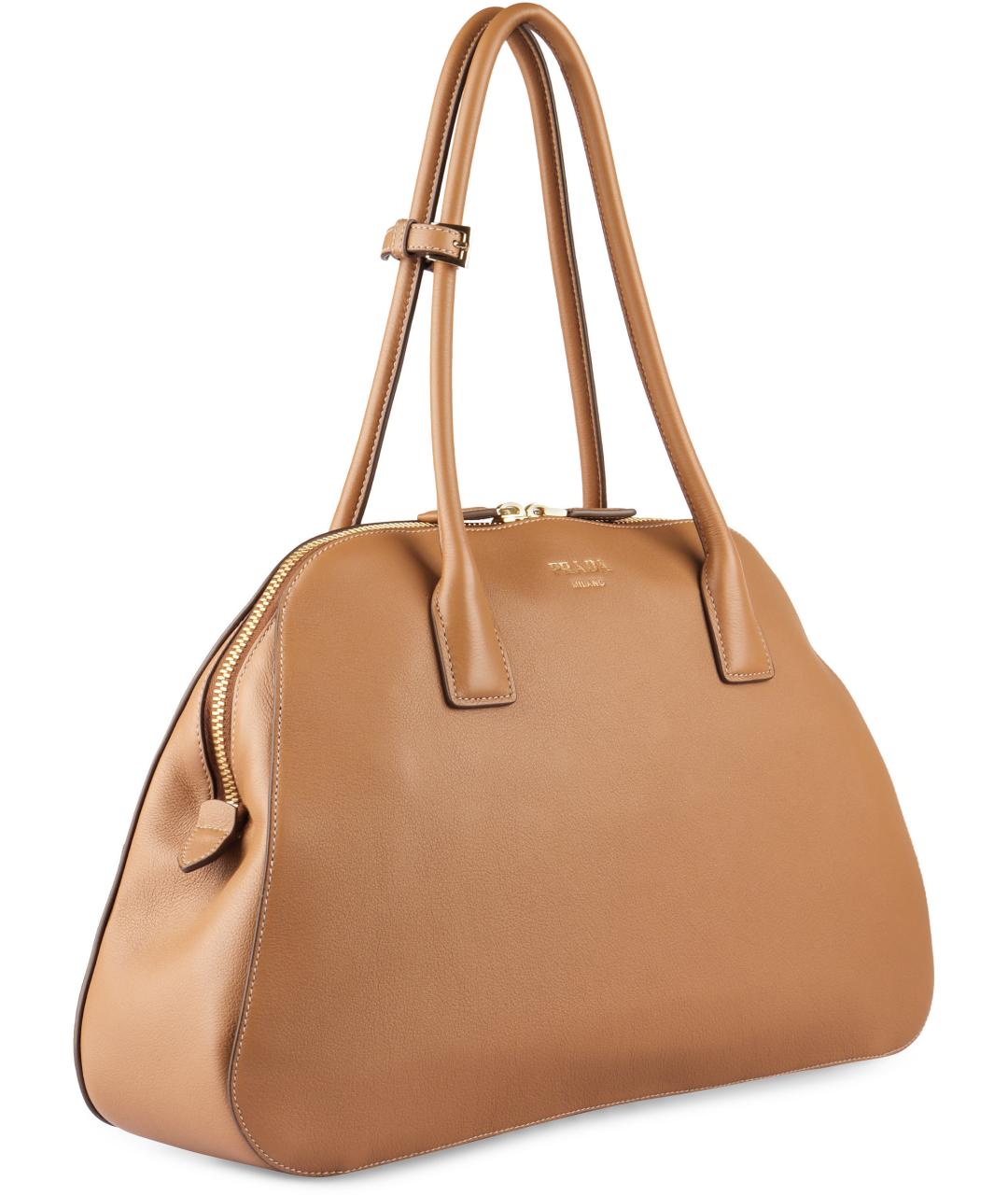 PRADA Бежевая кожаная сумка тоут, фото 3