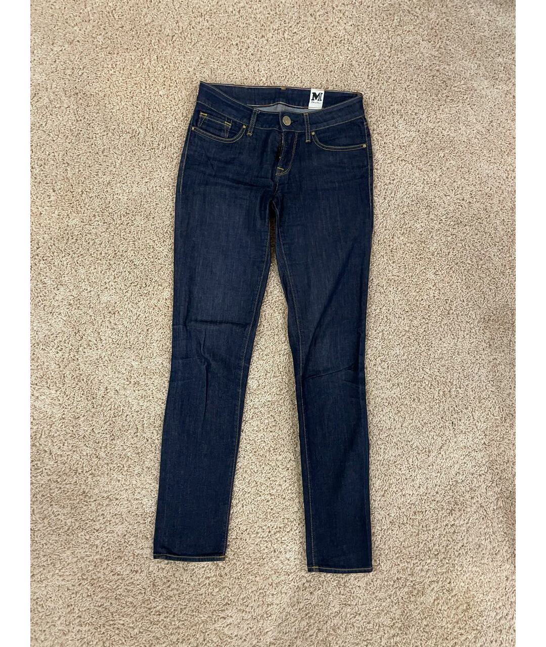 MISSONI Темно-синие хлопко-эластановые джинсы слим, фото 9