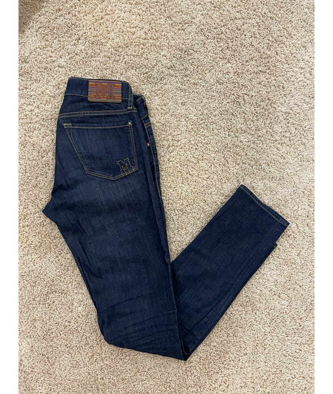 MISSONI Темно-синие хлопко-эластановые джинсы слим, фото 3