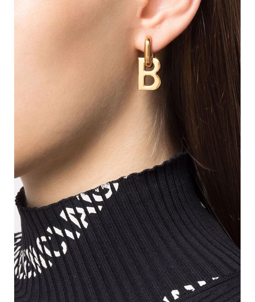 BALENCIAGA Золотые серьги, фото 2