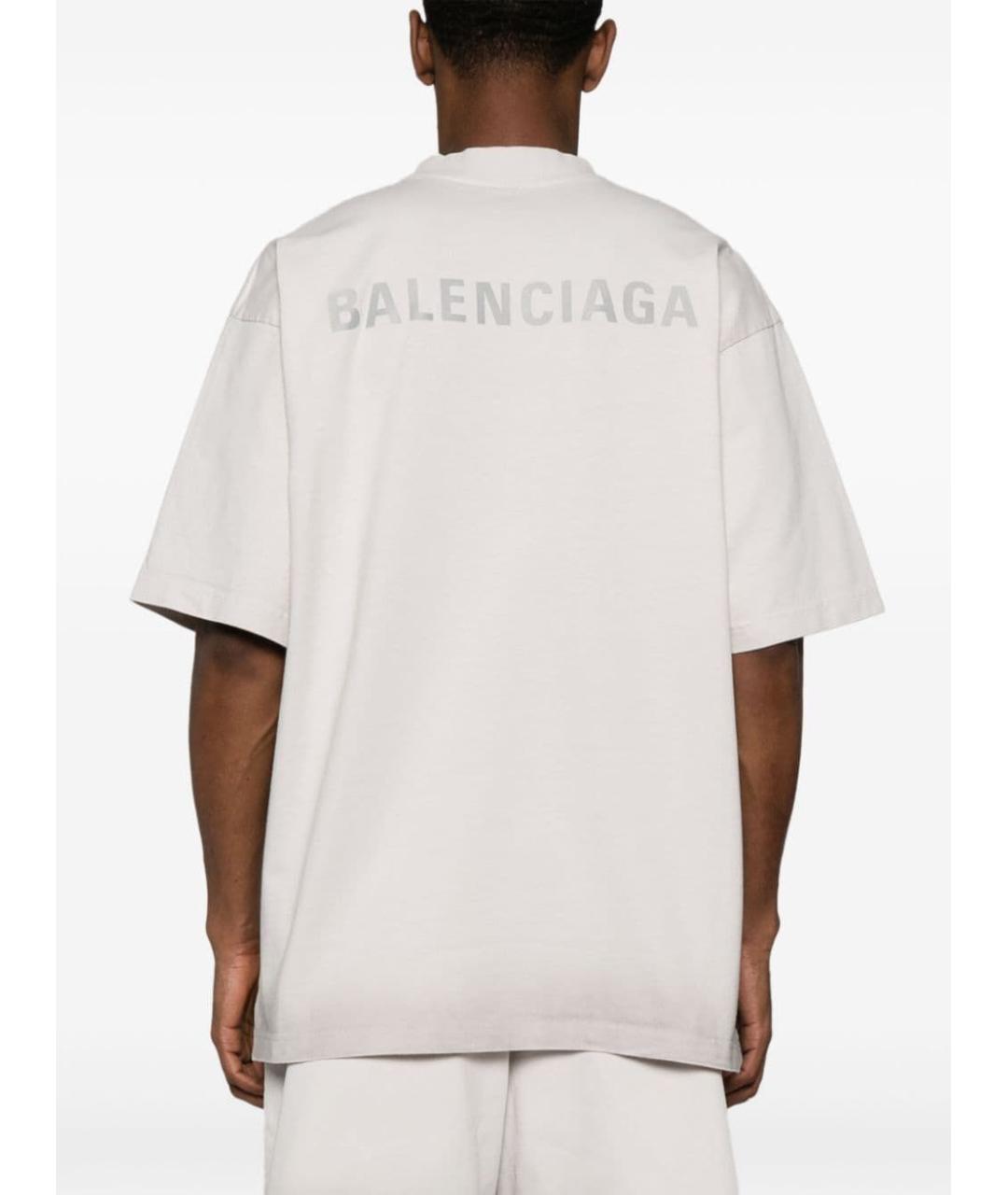 BALENCIAGA Белая хлопковая футболка, фото 5