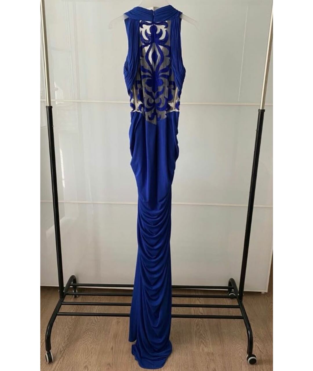 JOVANI Синее полиэстеровое вечернее платье, фото 2