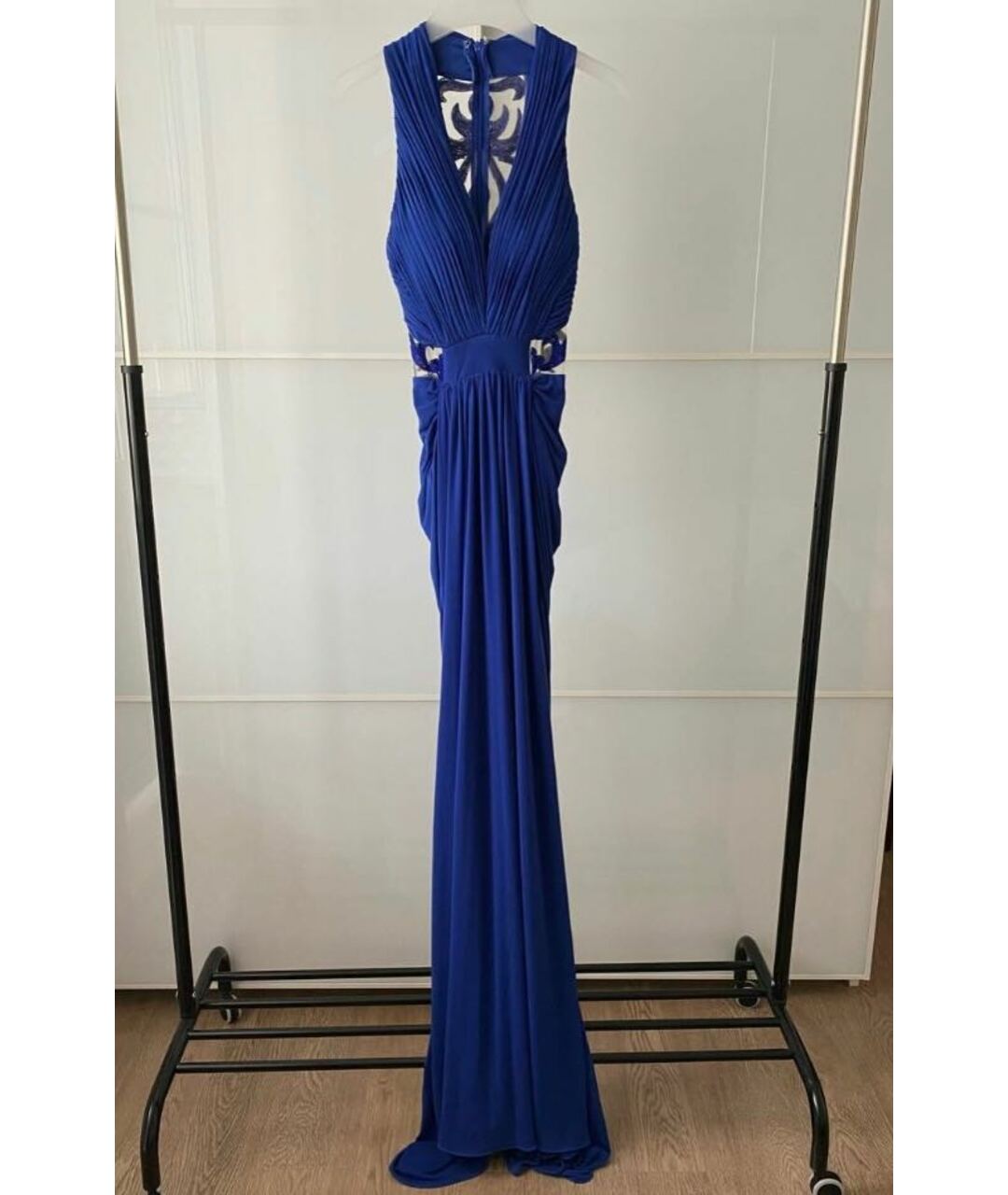 JOVANI Синее полиэстеровое вечернее платье, фото 9