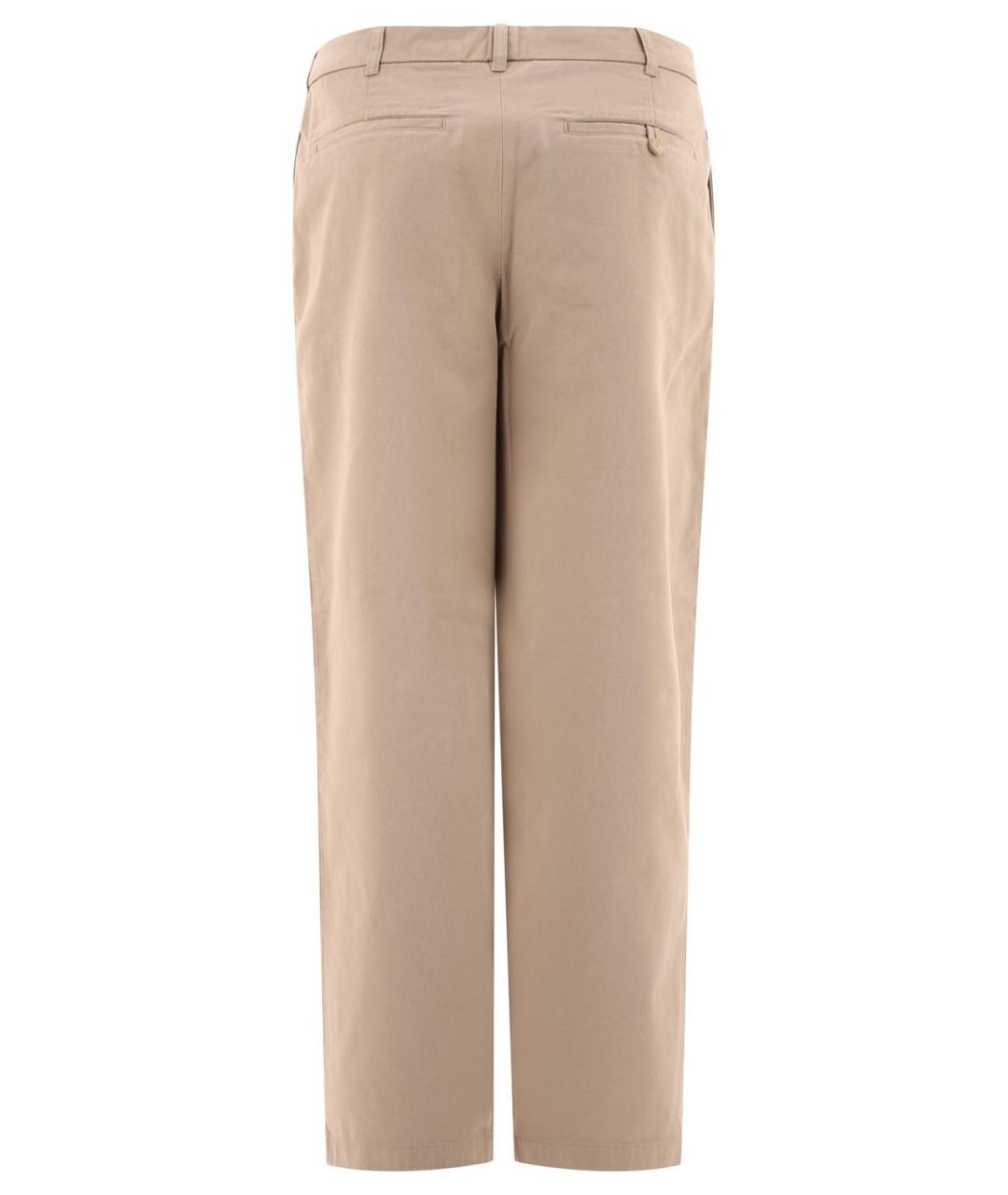 ACNE STUDIOS Бежевые хлопковые прямые брюки, фото 2