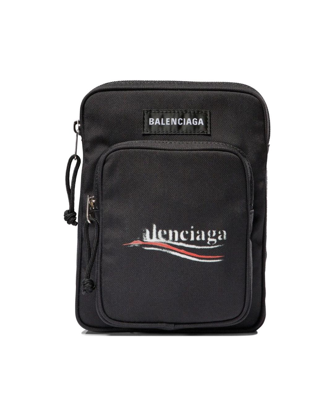 BALENCIAGA Черная синтетическая сумка на плечо, фото 1
