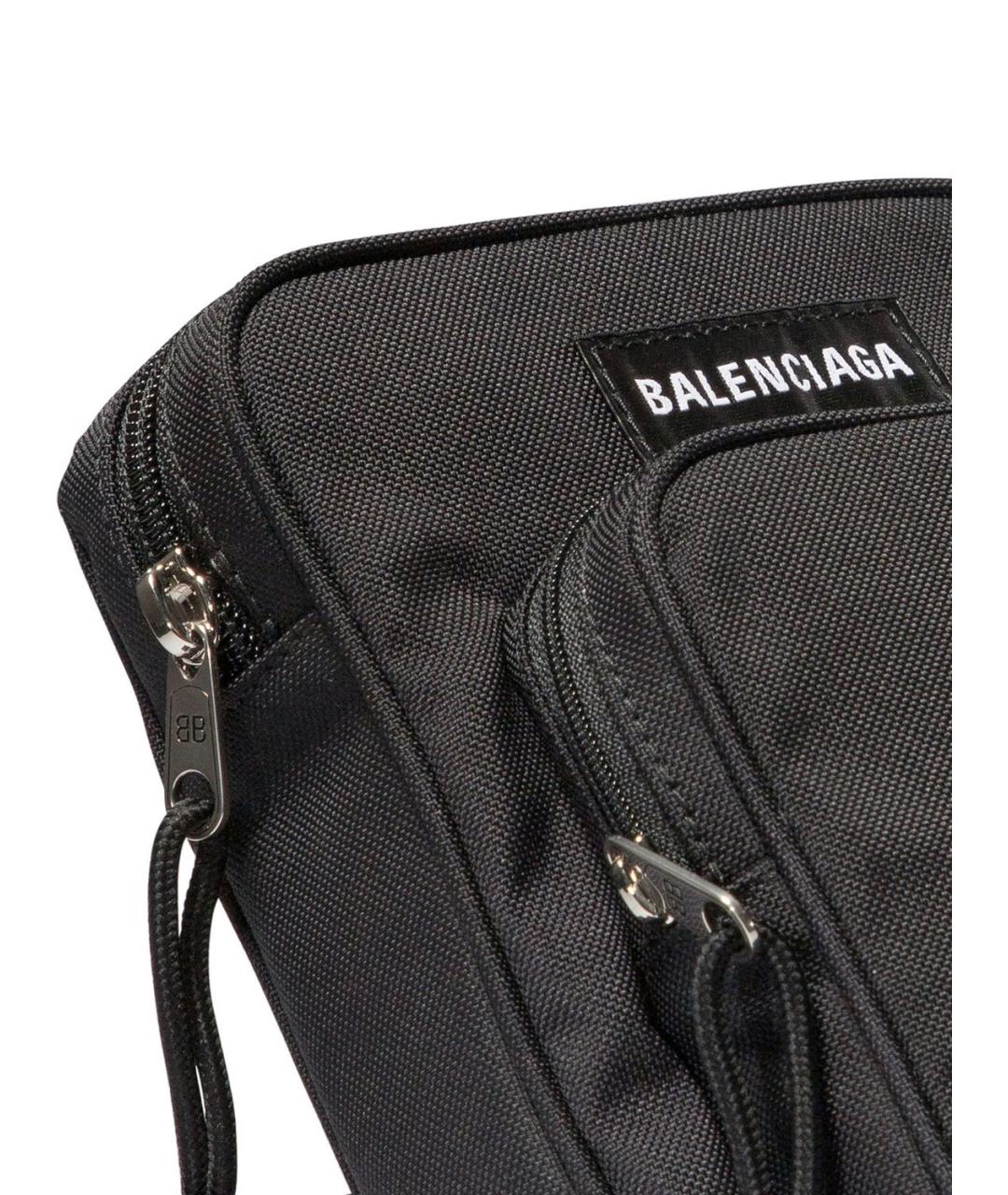 BALENCIAGA Черная синтетическая сумка на плечо, фото 4